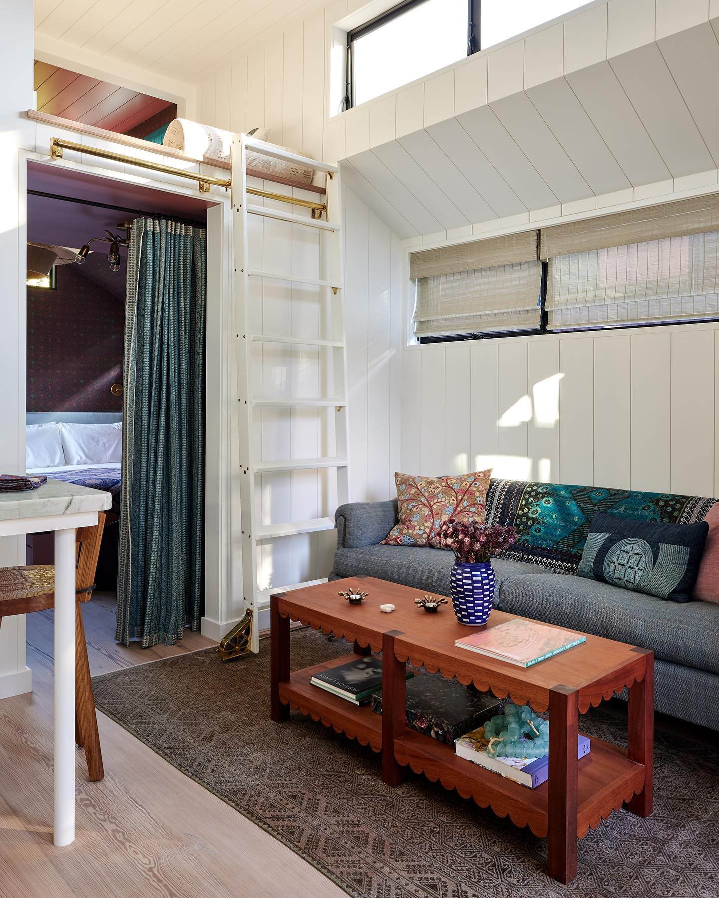 Use Pale Vertical Paneling in a Small Living Area