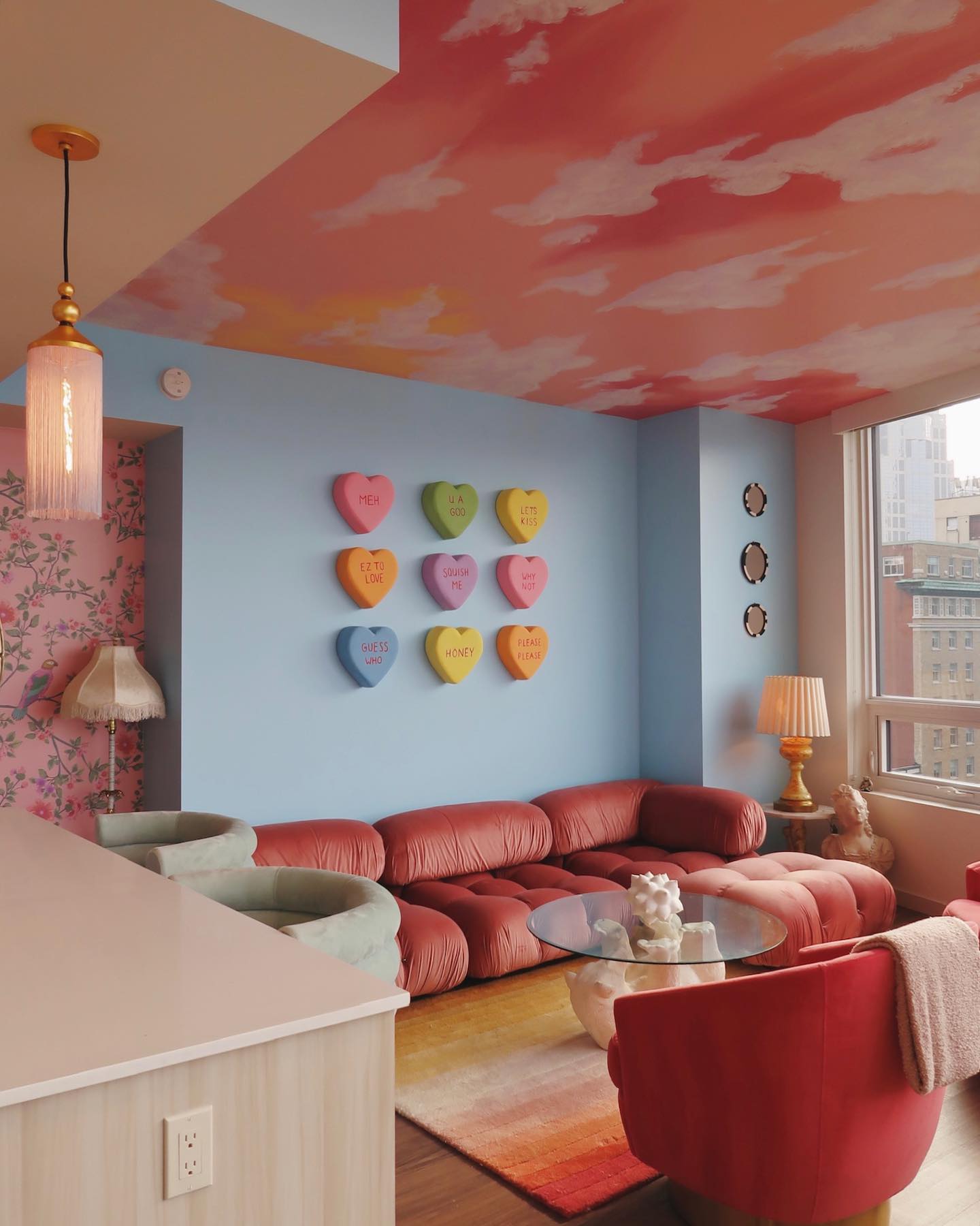 18. Pair a Cloud Ceiling With Pale Blue Walls