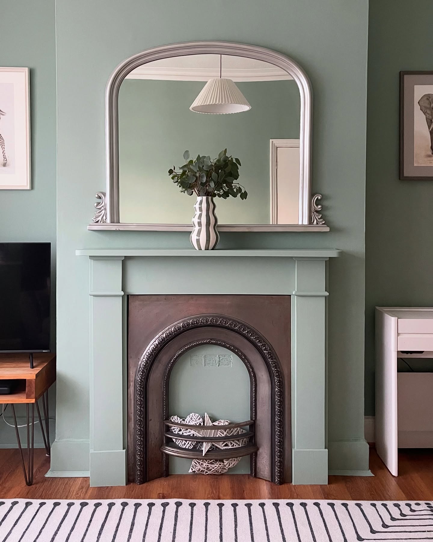 6. Match the Mantel to the Sage Walls