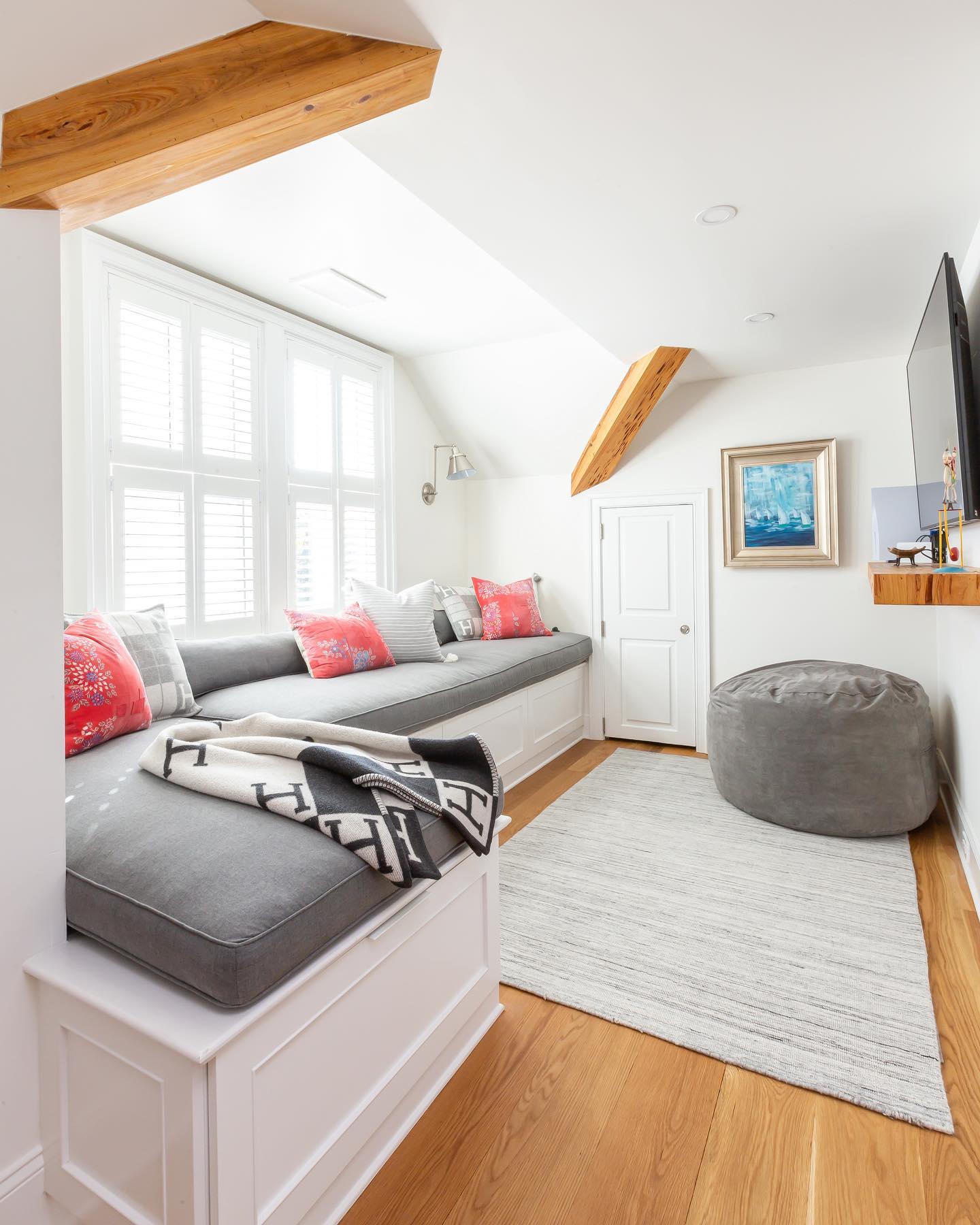 Fit Shutters Behind a Window Bench