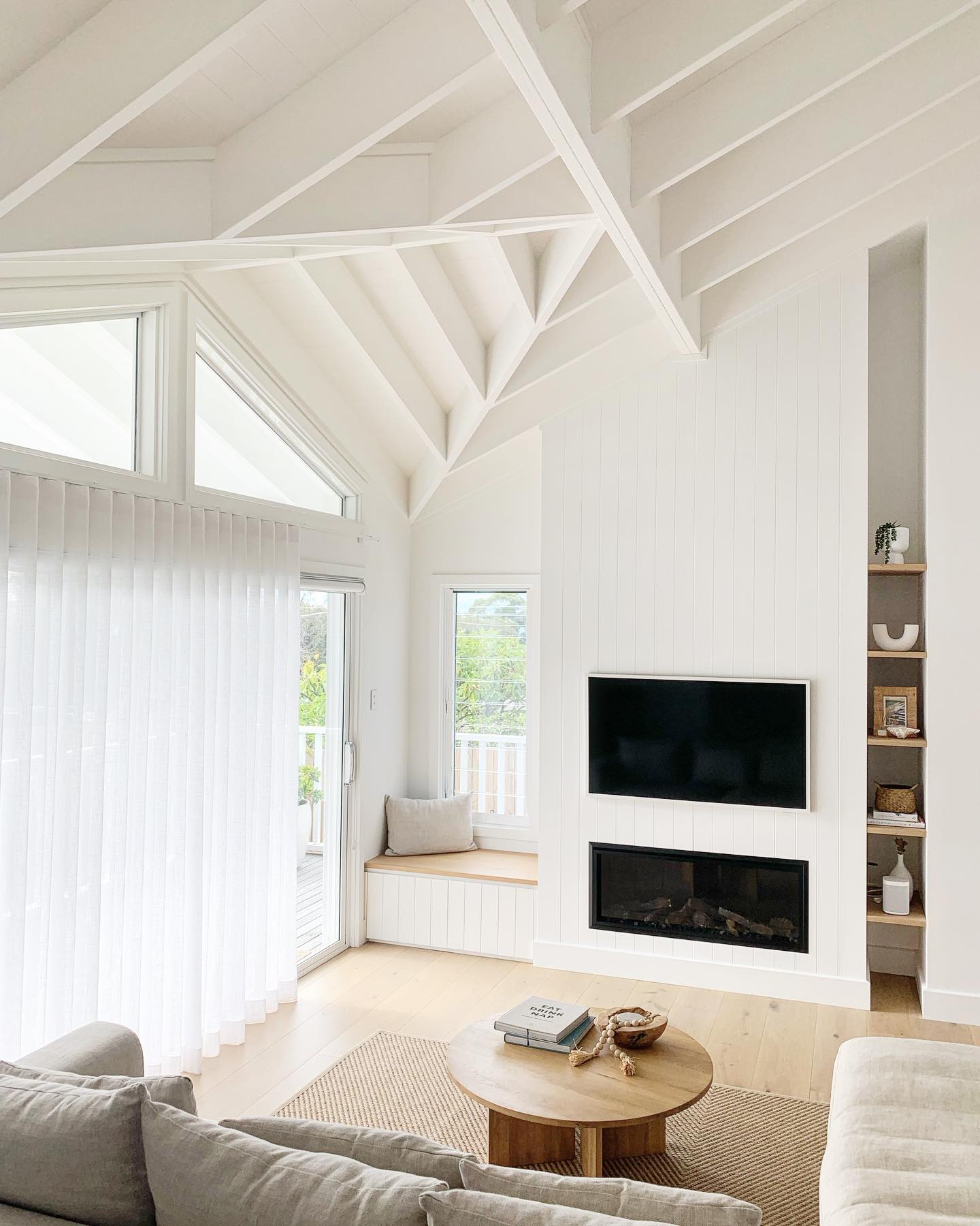 Soften Lower Windows While Leaving the Gable Glass Open