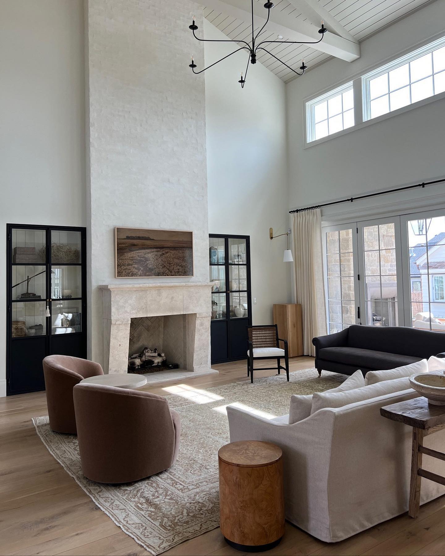 Build a Conversation Group Beneath the Tall Ceiling