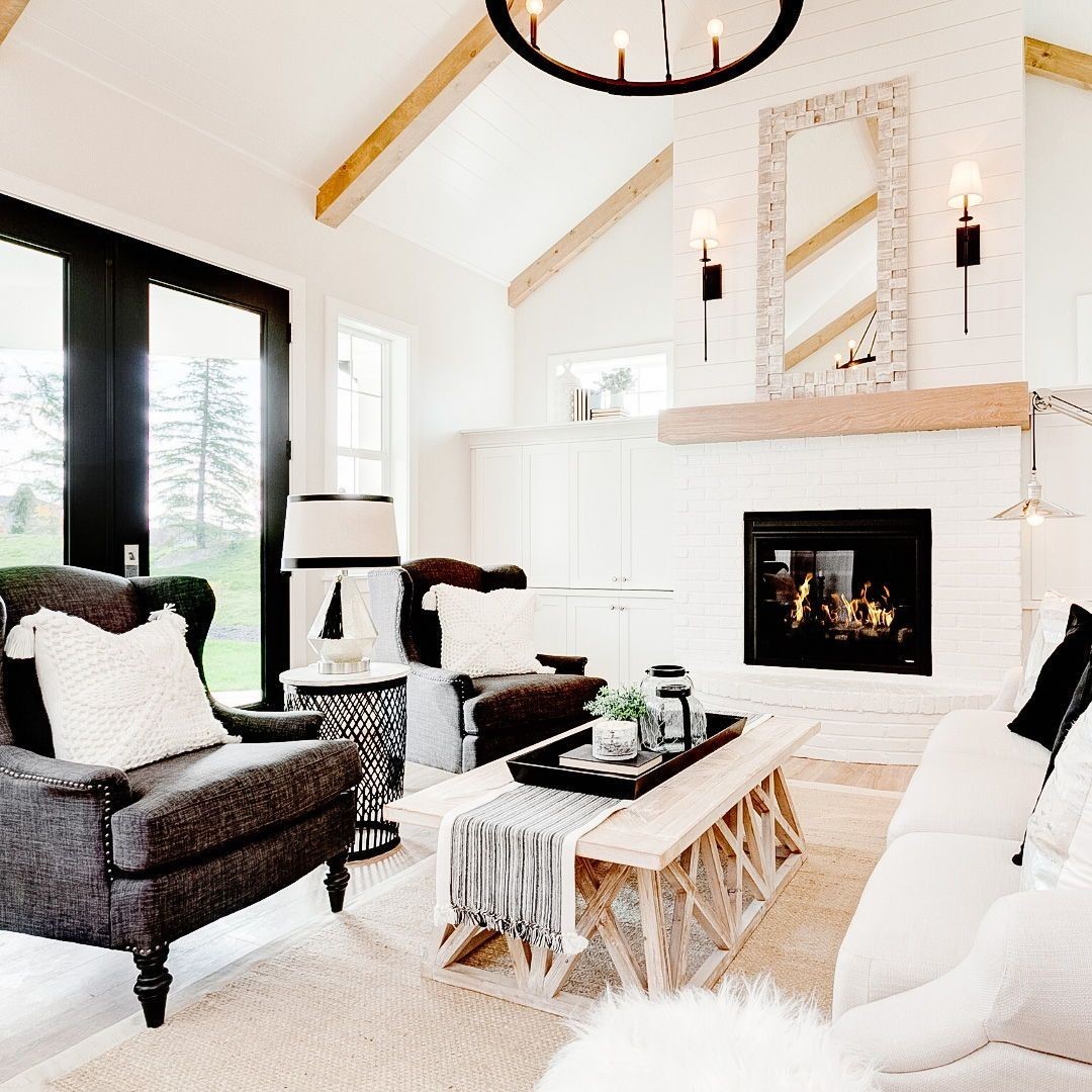 Reflect the Roofline With a Tall Mantel Mirror