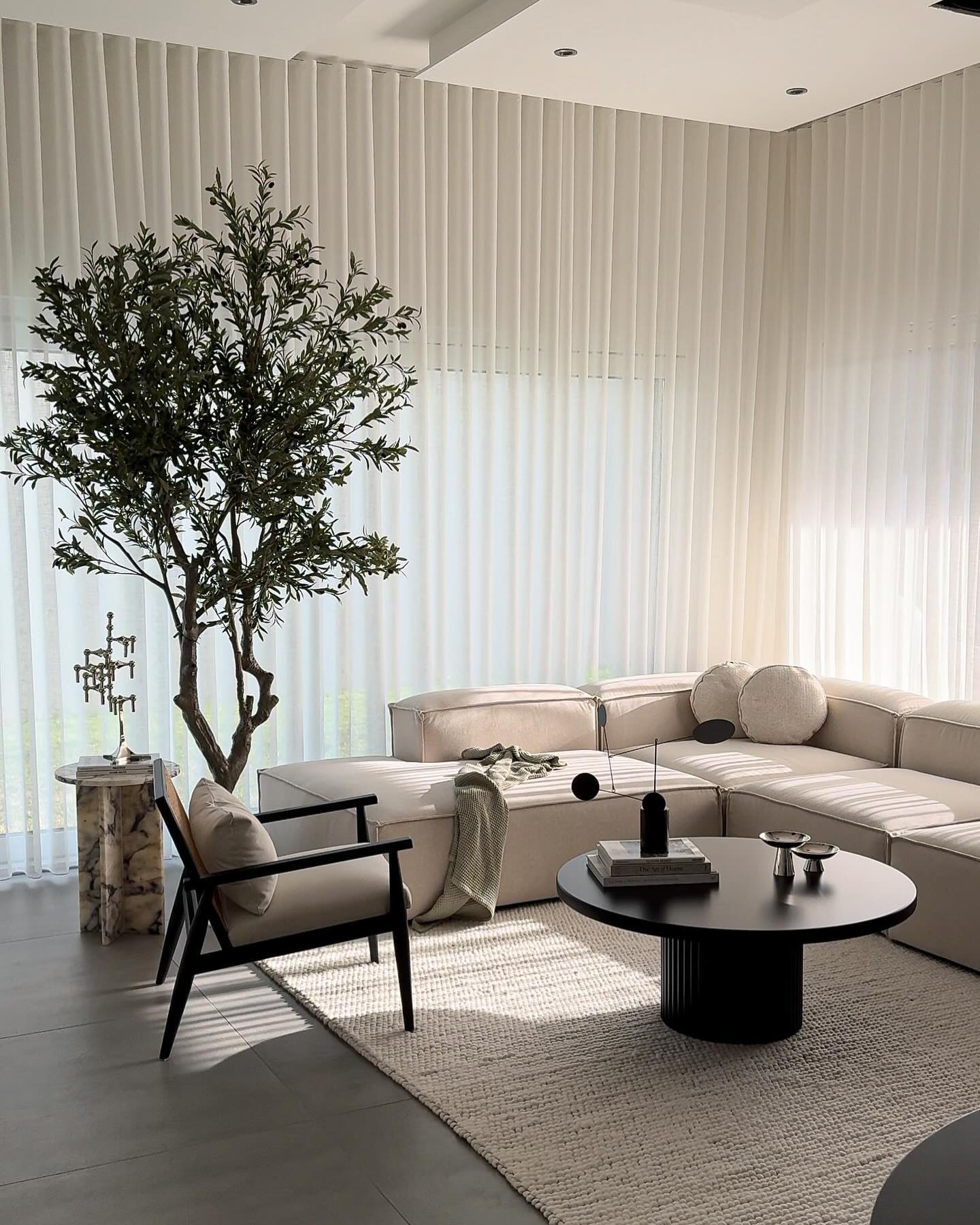 12. Contrast Matte Black Furniture With Polished Silver