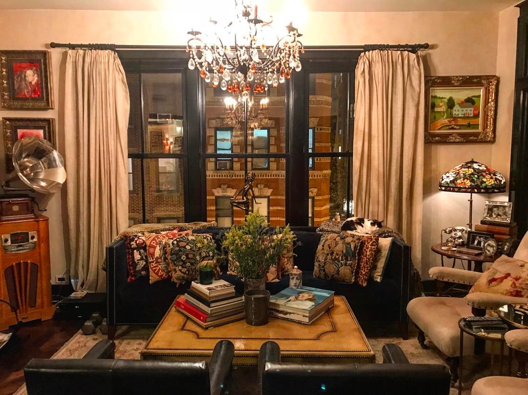 14. Layer Patterned Textiles Over Black Seating