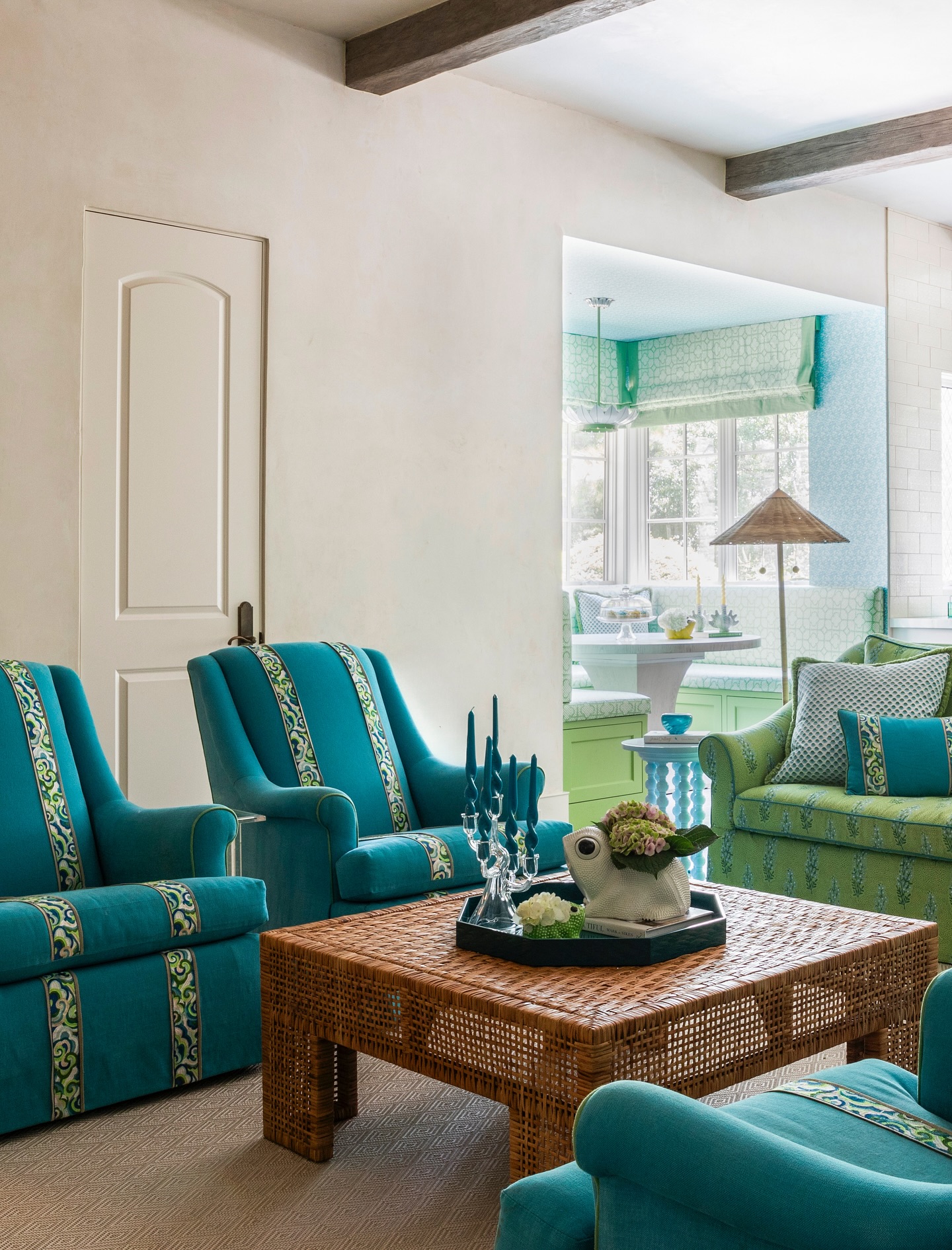 14. Connect Turquoise and Lime with Decorative Bands