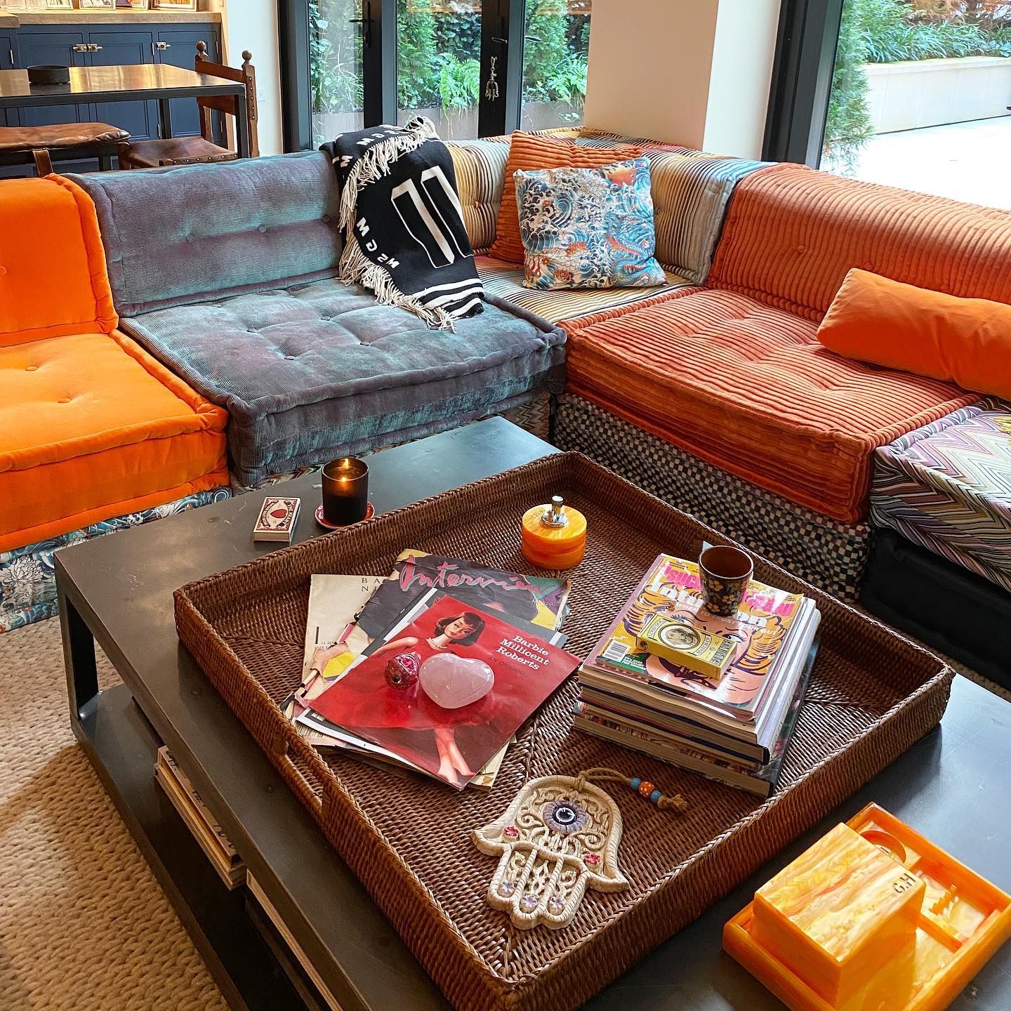 12. Combine Blue and Orange Within a Modular Sofa