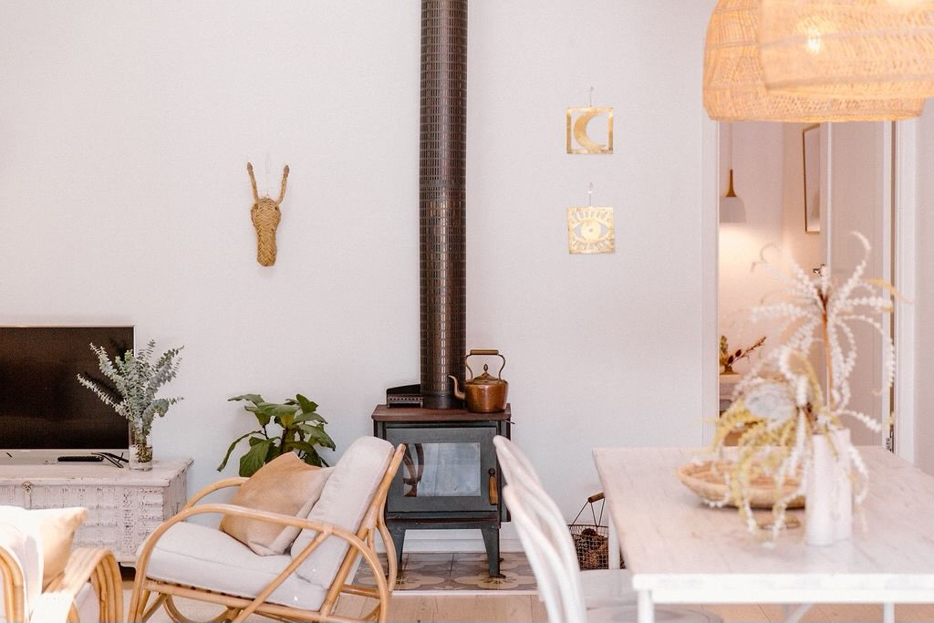 10. Add an Open Rattan Chair to Pale Seating