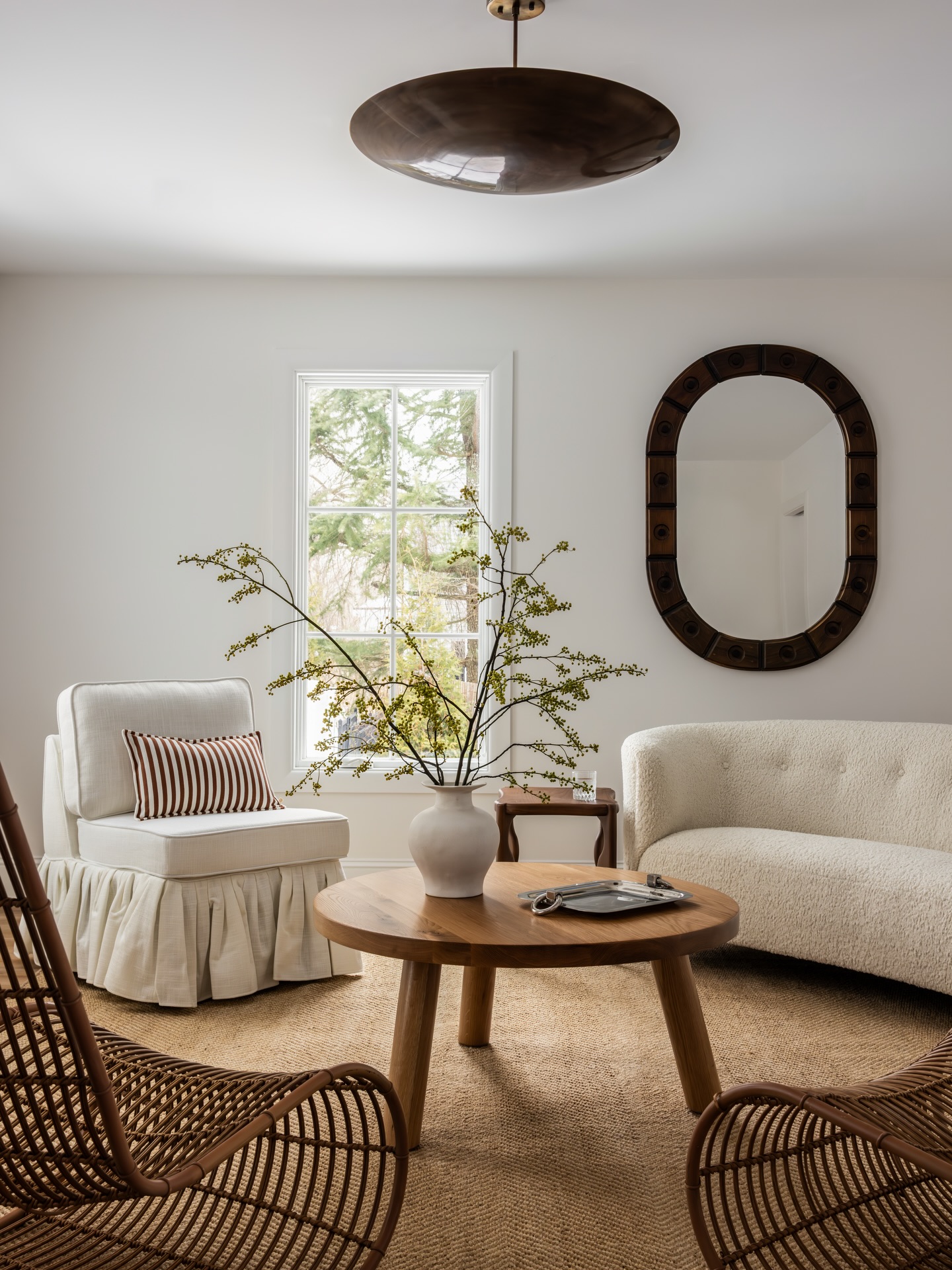 15. Repeat Dark Brown Across a Pale Room