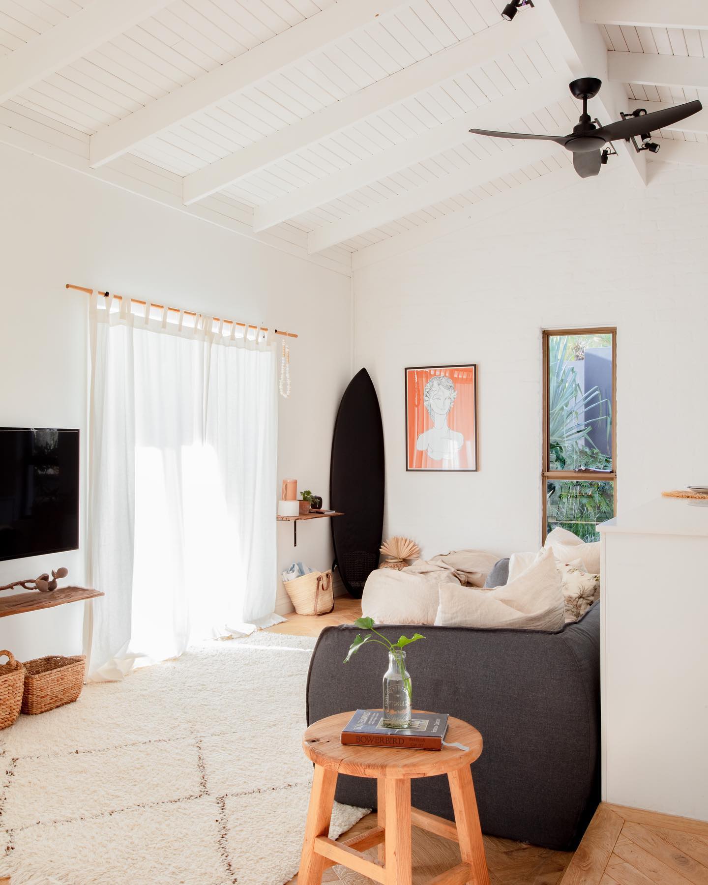 19. Give a Surfboard a Place Beside the Sofa