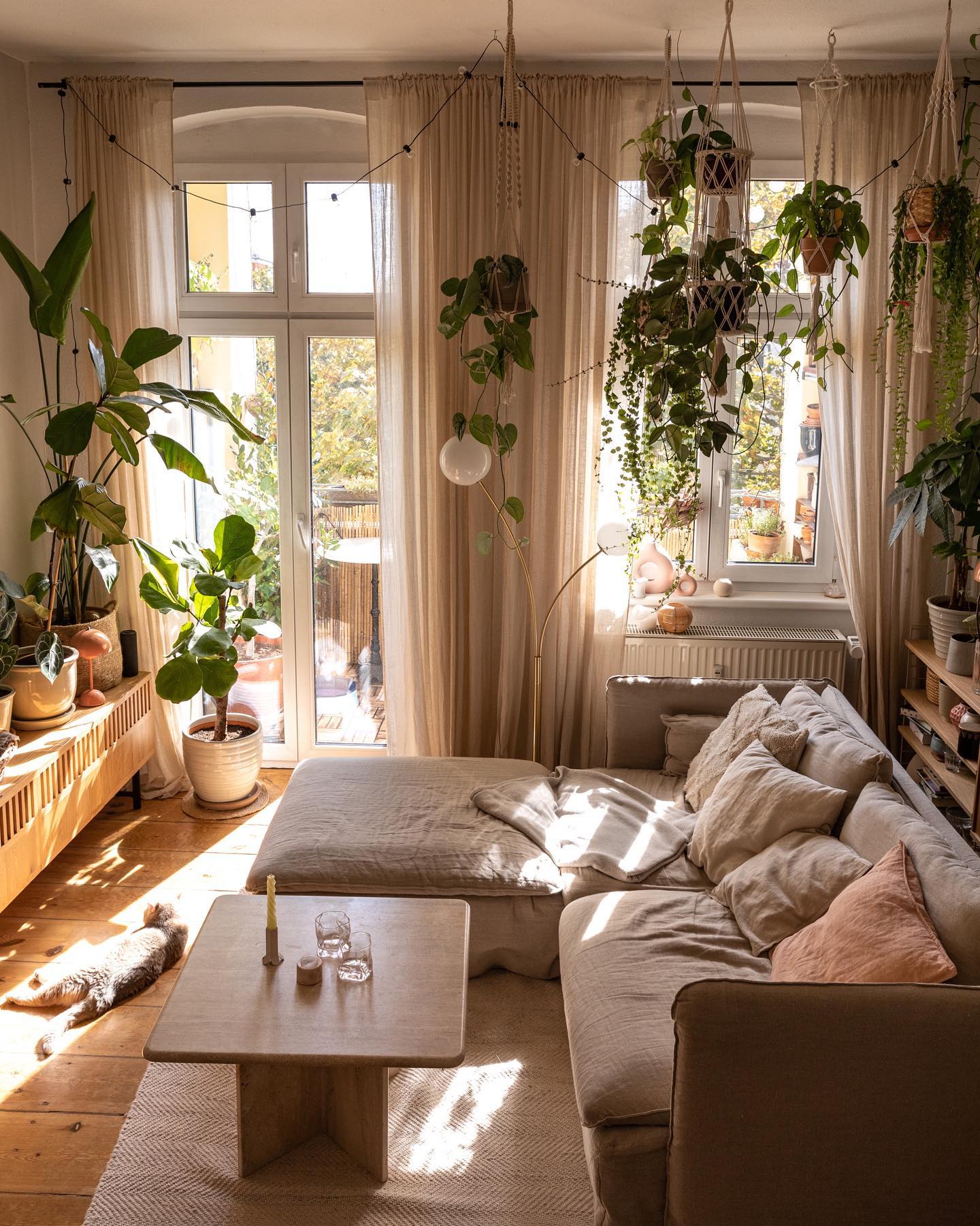 10. Vary the Heights of Hanging Plants