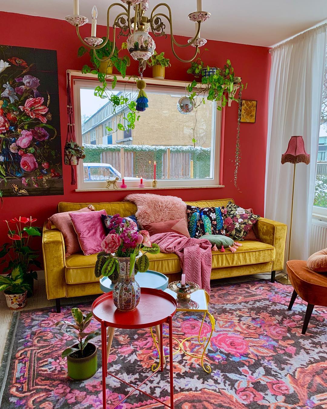 16. Pair an Ornate Chandelier With Relaxed Seating