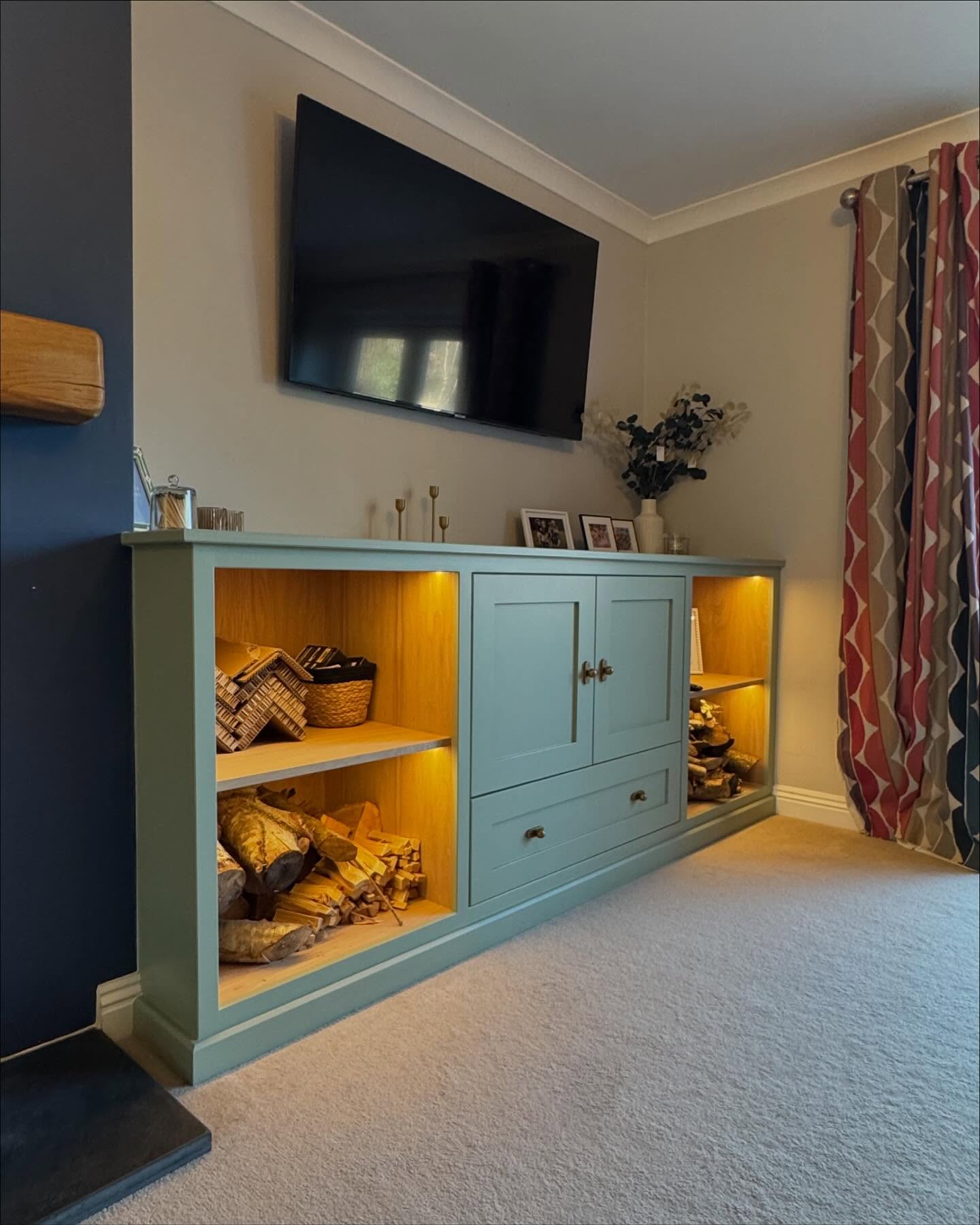 20. Illuminate Open Cubbies in a Low Built-In