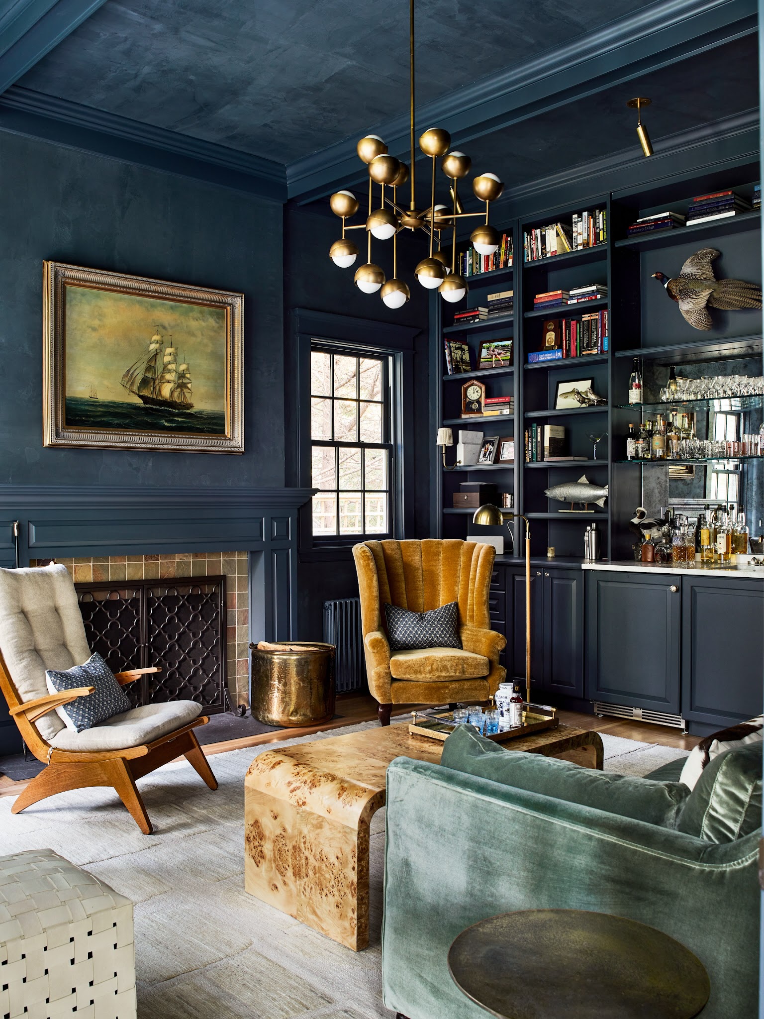 9. Carry a Rich Wall Color Across the Ceiling