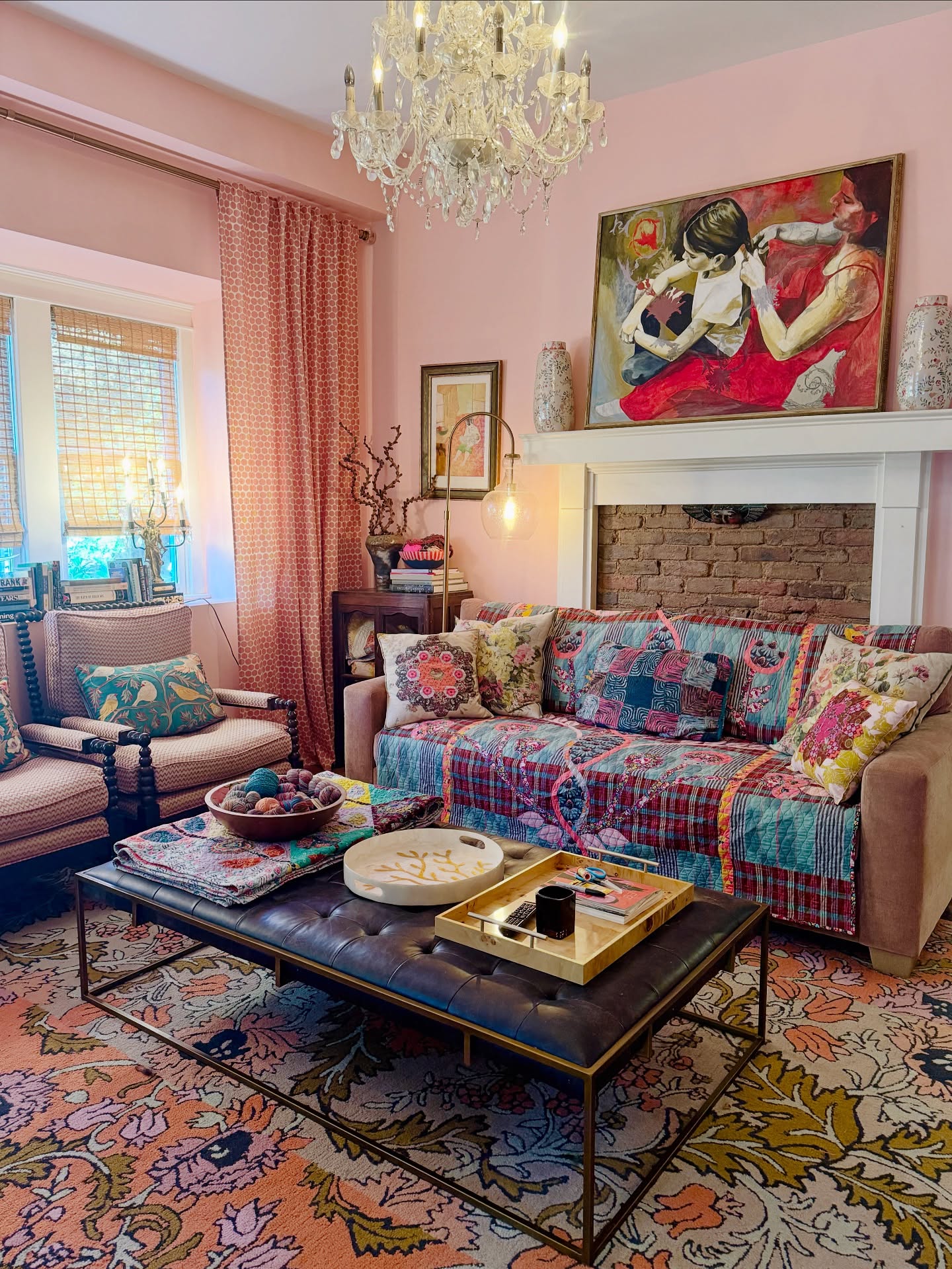 4. Refresh a Sofa With a Colorful Quilt
