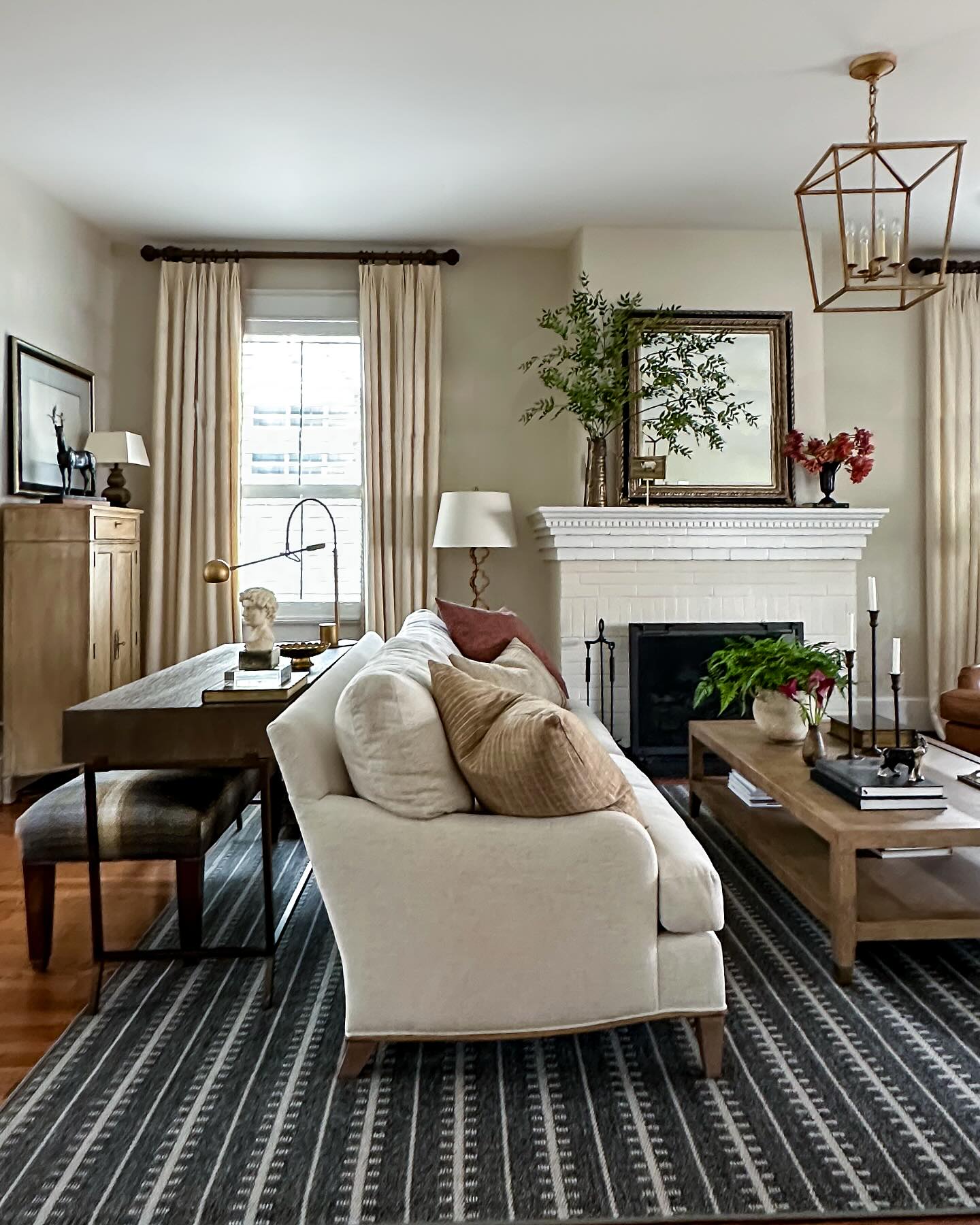 7. Make a Slim Desk Work Behind the Sofa