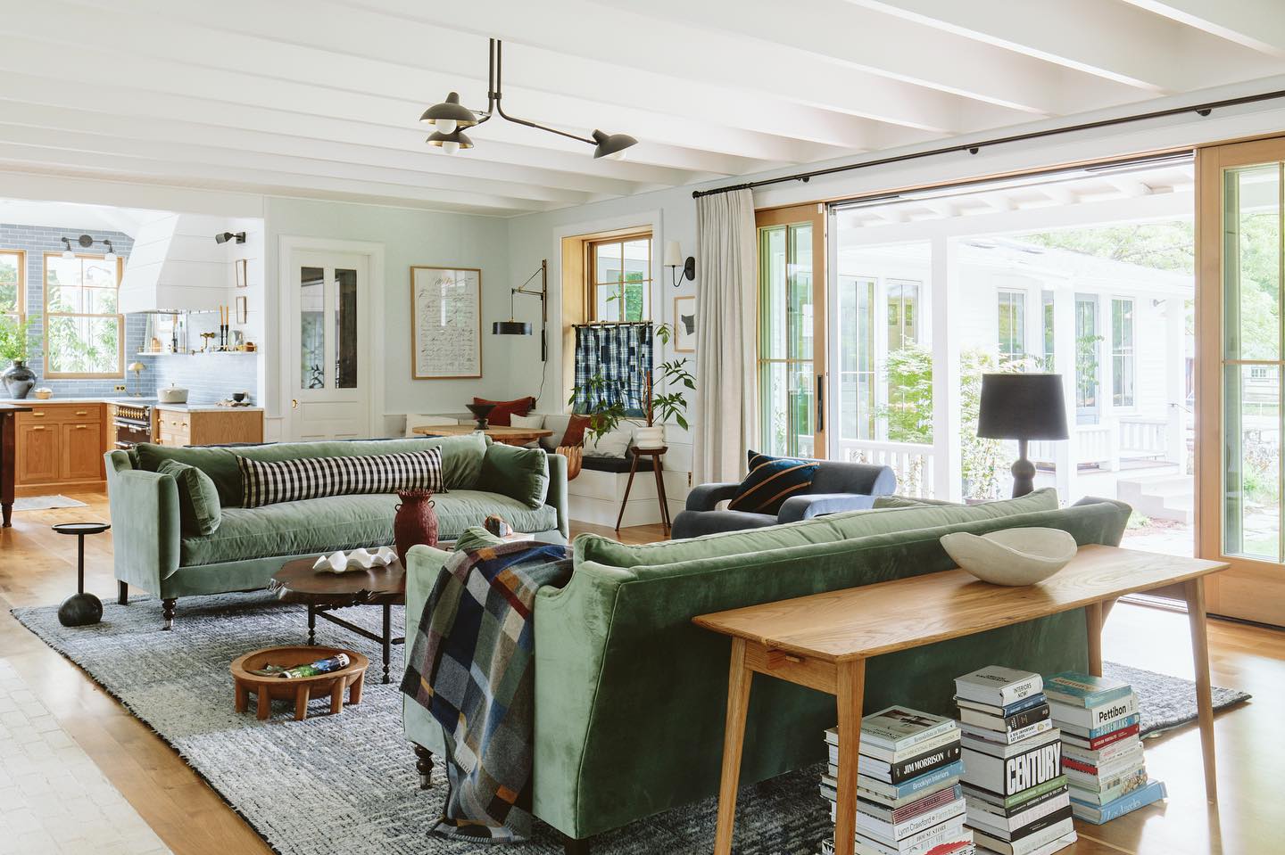 12. An Open Console for a Green Sofa