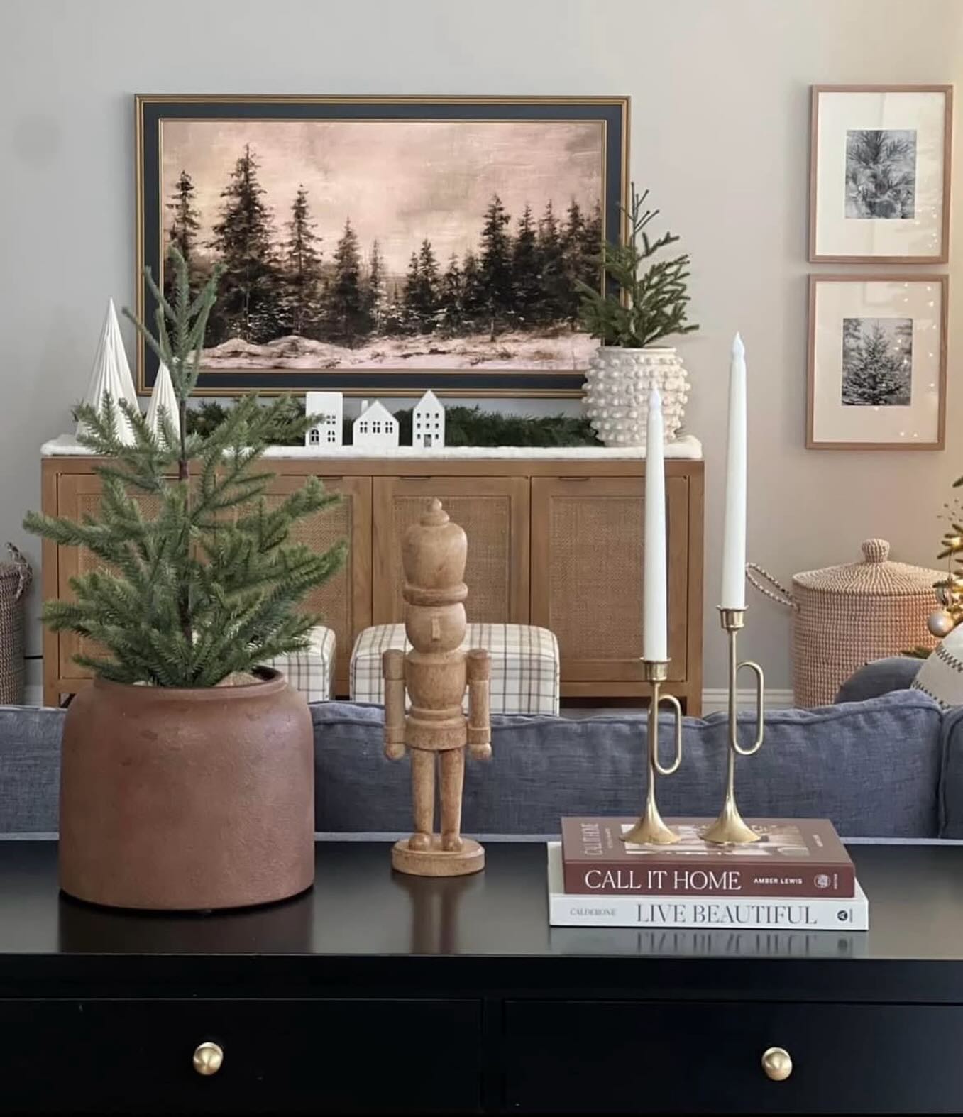 18. A Black Console for Seasonal Displays