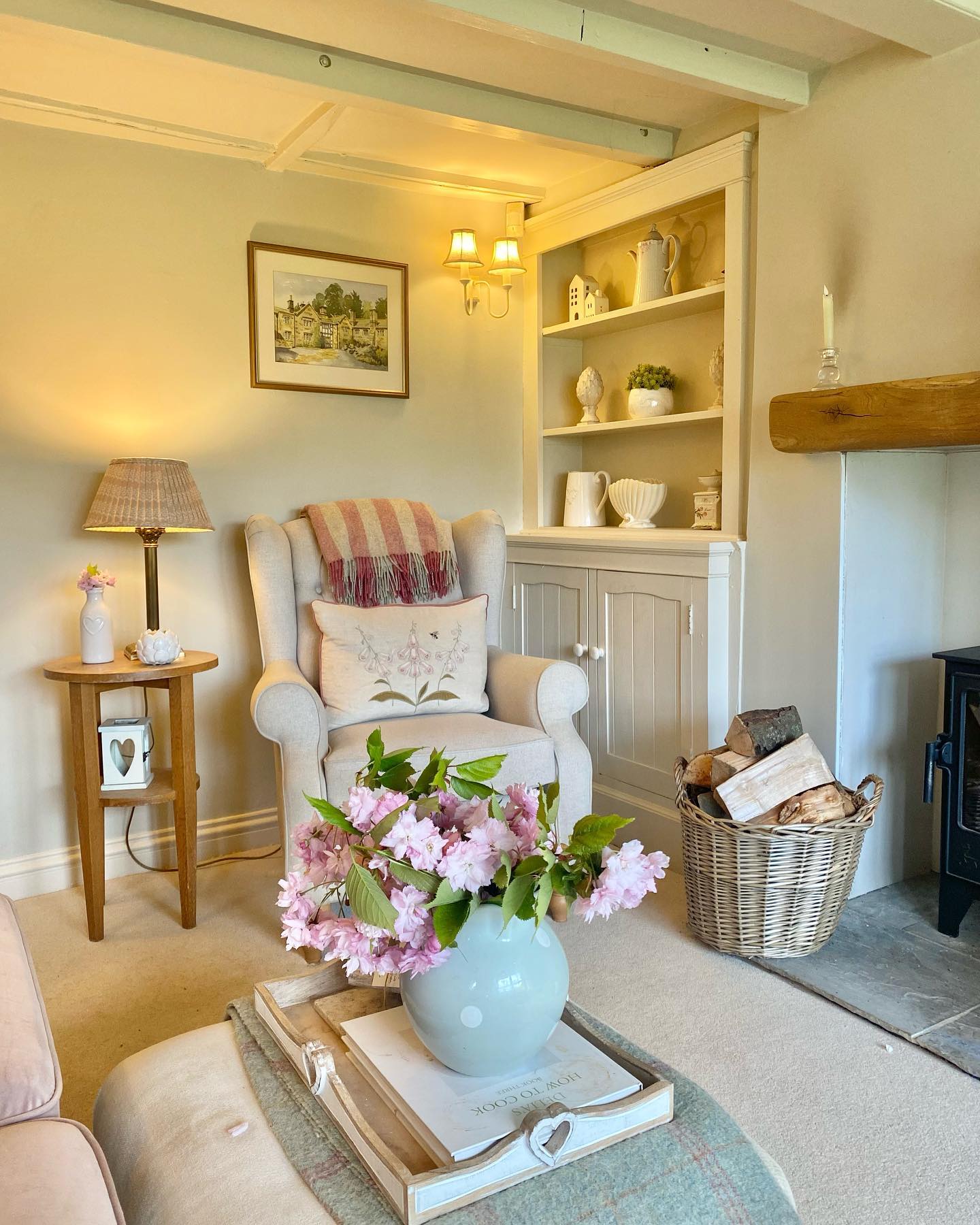 20. A Wingback Chair in a Cream Country Corner
