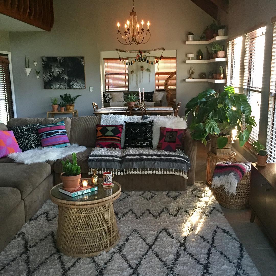2. Soften a Sectional With Patterned Pillows and Throws
