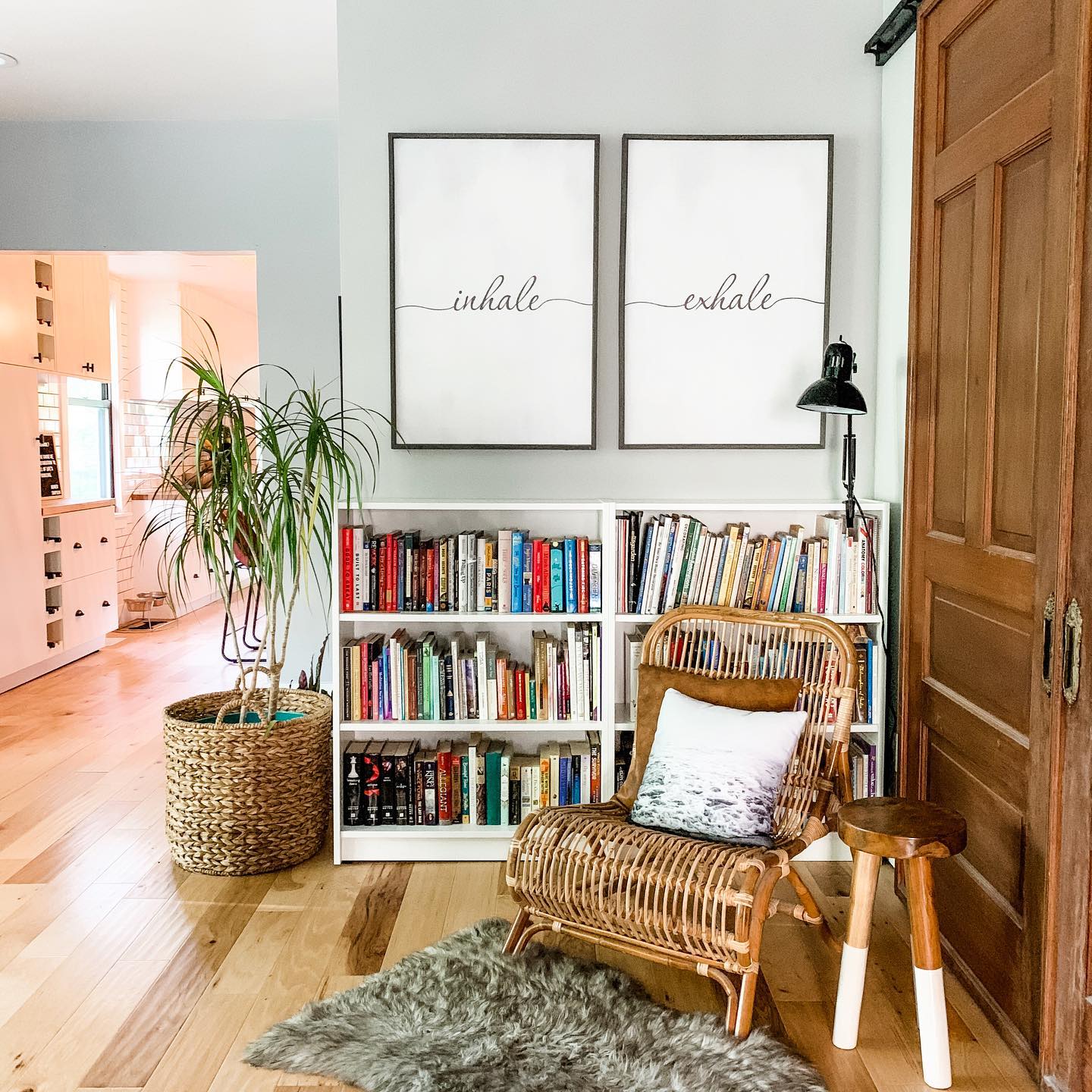 Use a Wide Hallway Edge for a Reading Chair