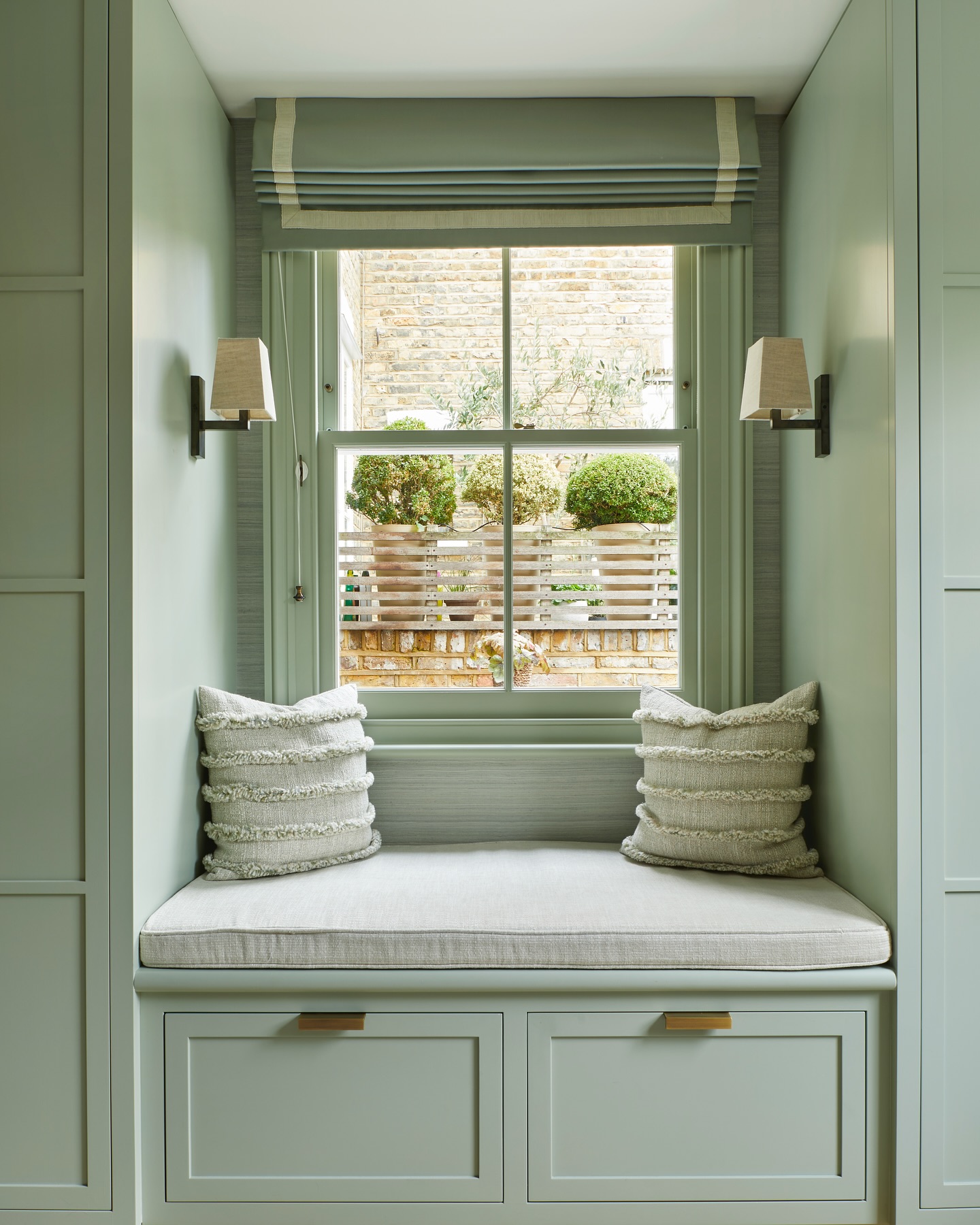 Light Both Ends of a Window Seat with Sconces