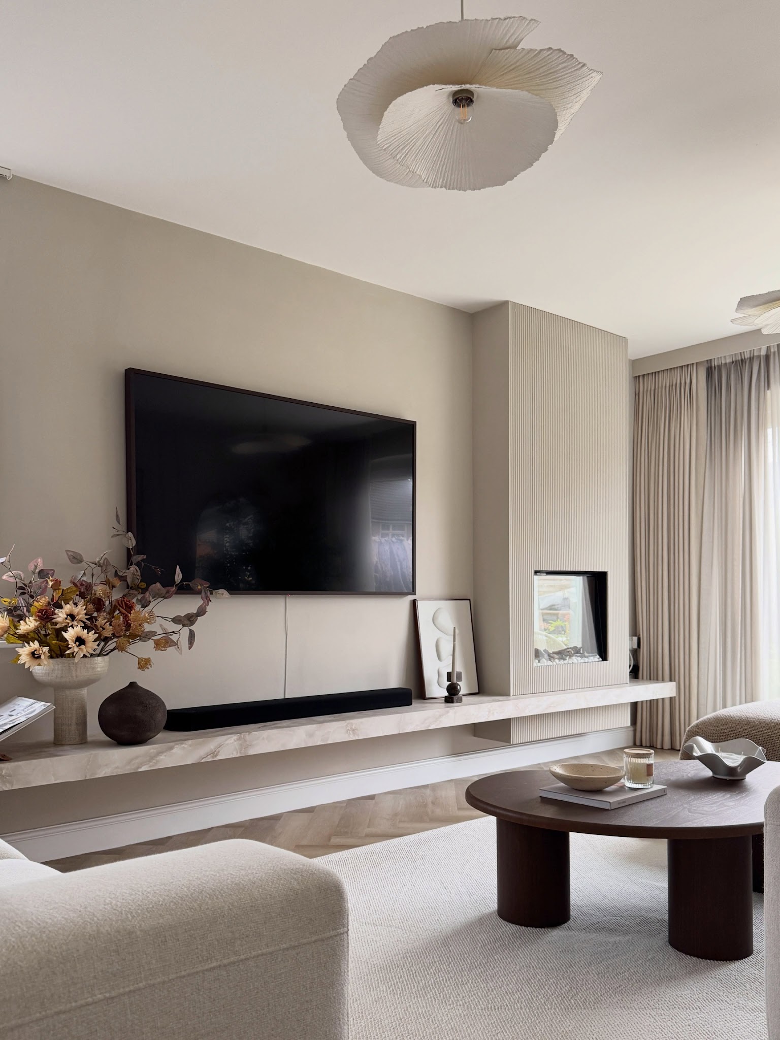 12. Unify a Media Wall With One Long Ledge