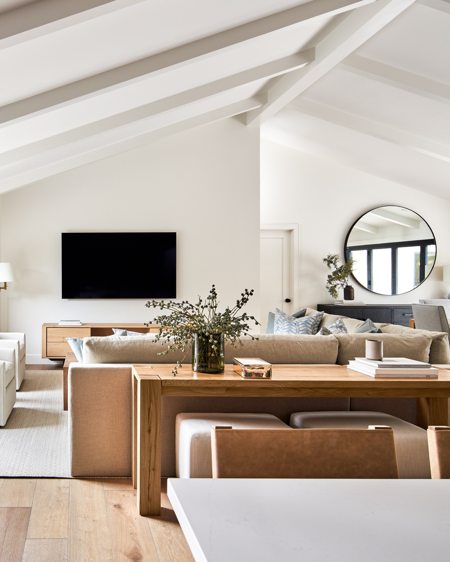 19. Define the Seating Area With a Sofa Table