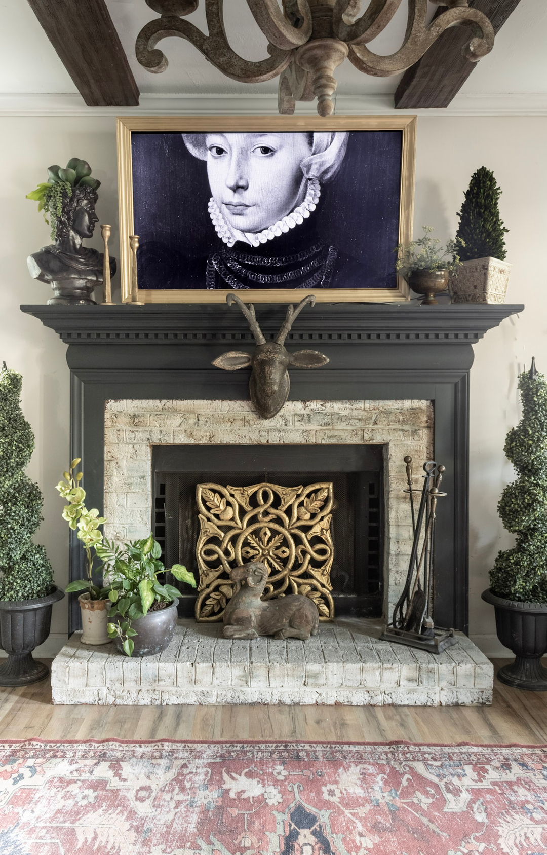 4. Make the Television Part of an Artful Mantel