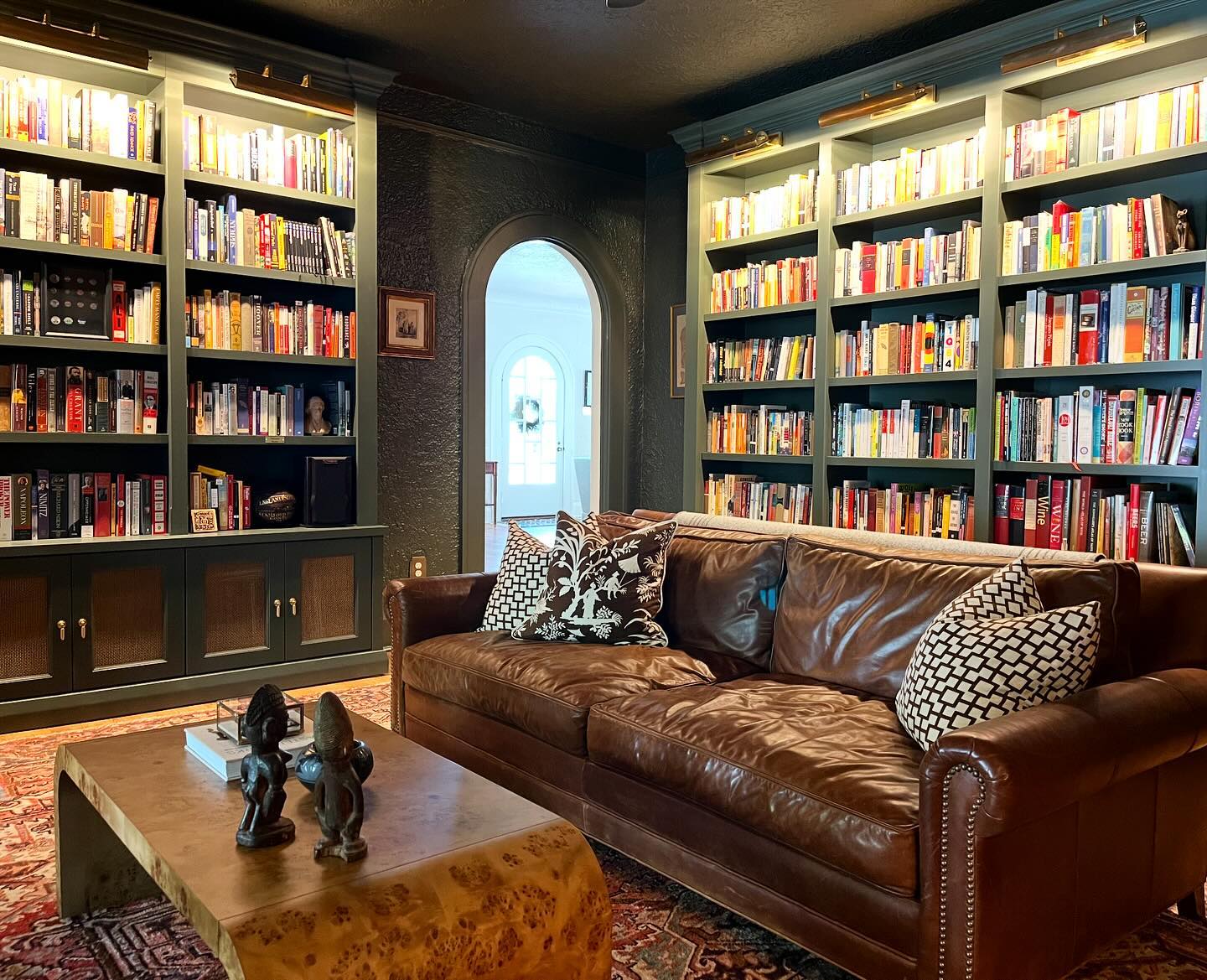 7. Keep Colorful Book Spines in a Dark Library