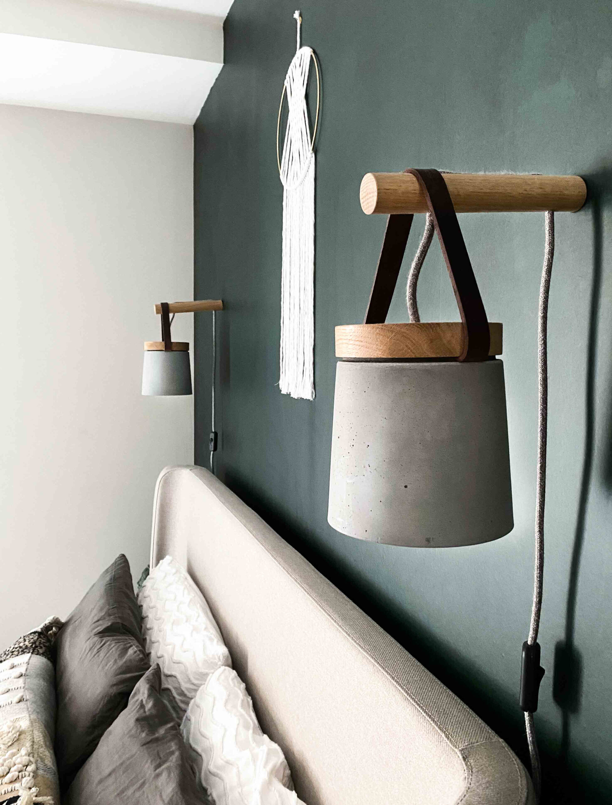 8. Choose Bedside Lights With Wood and Leather Details