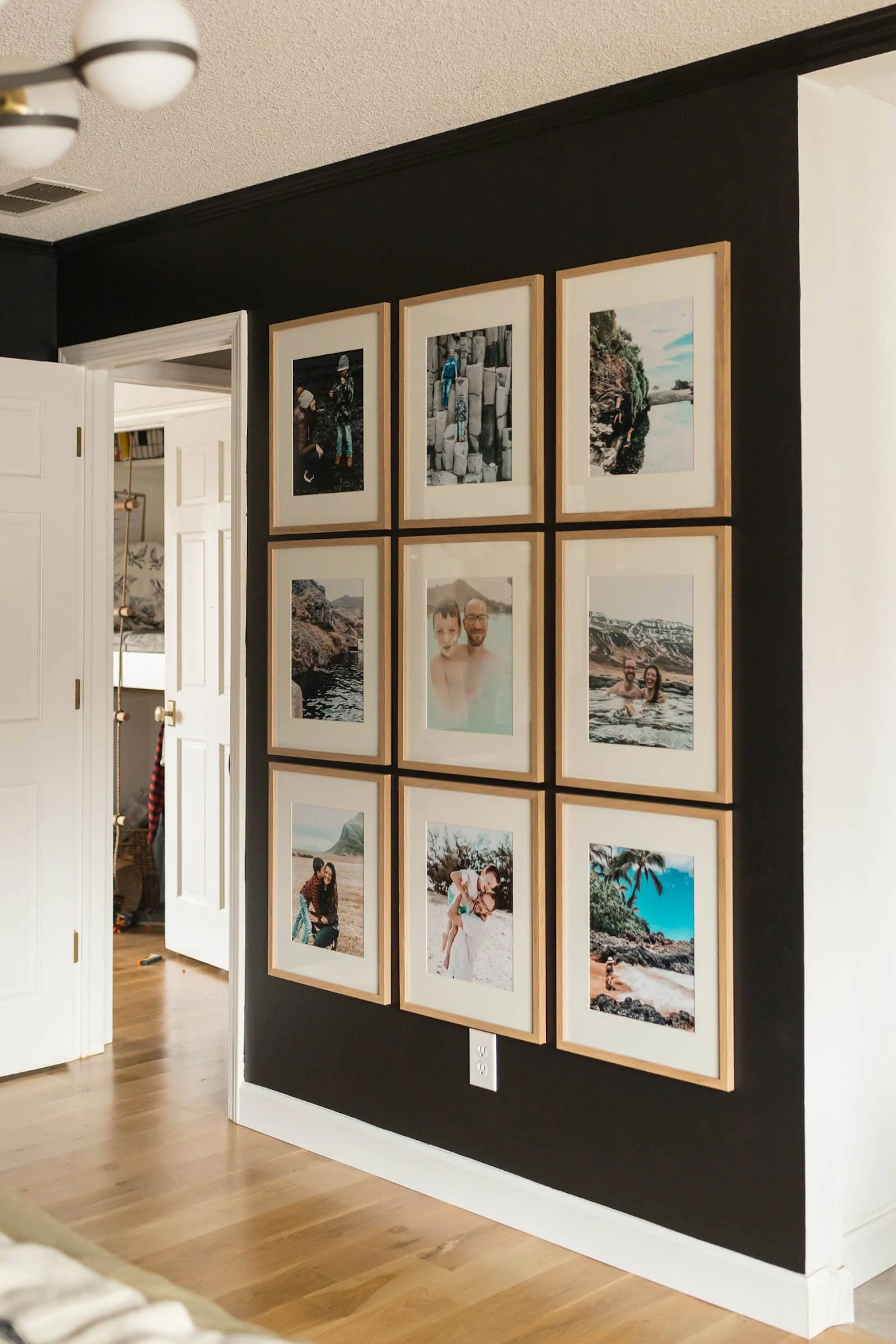 11. Give Personal Photographs a Warm Wood Grid