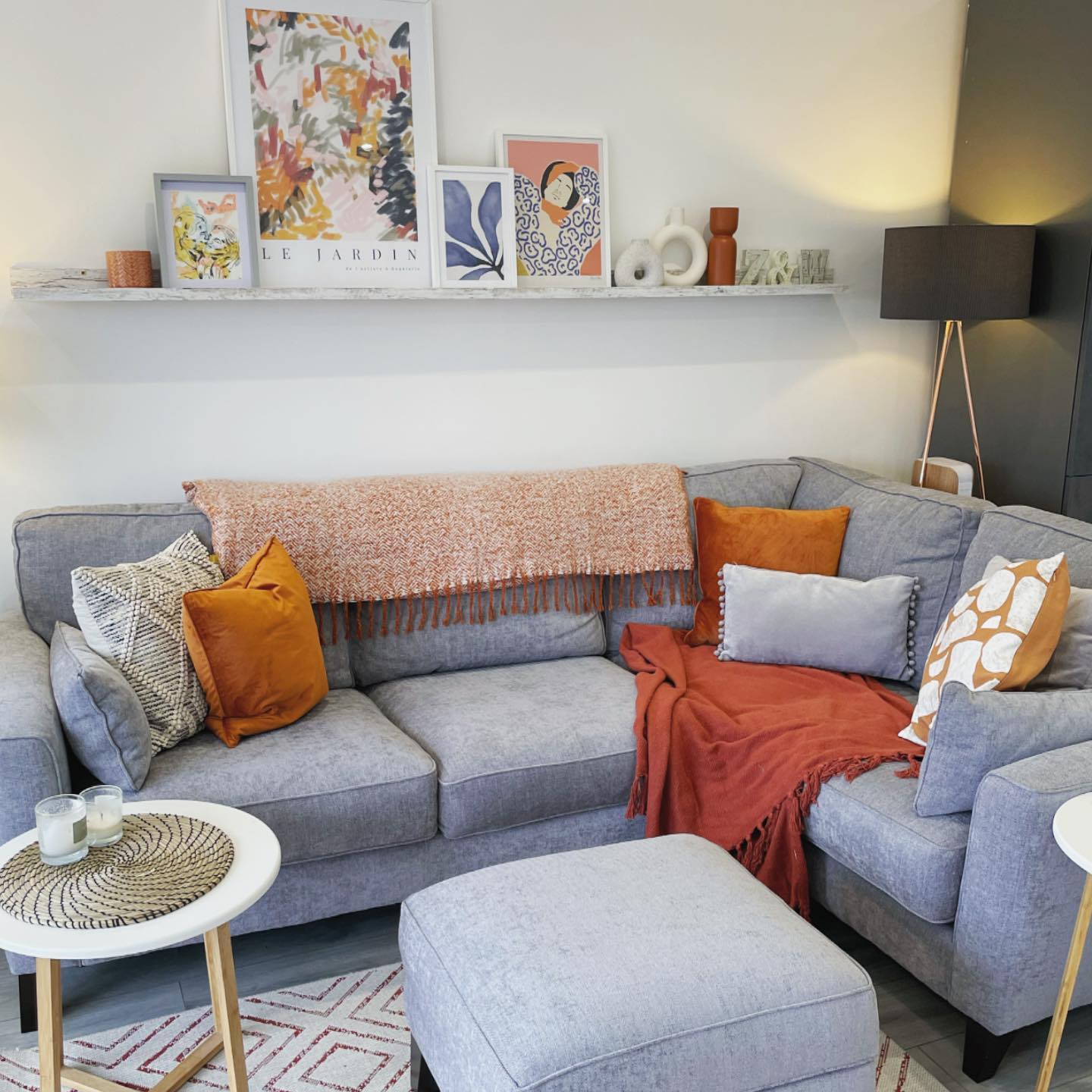 11. Warm a Gray Sectional With Clay and Ochre