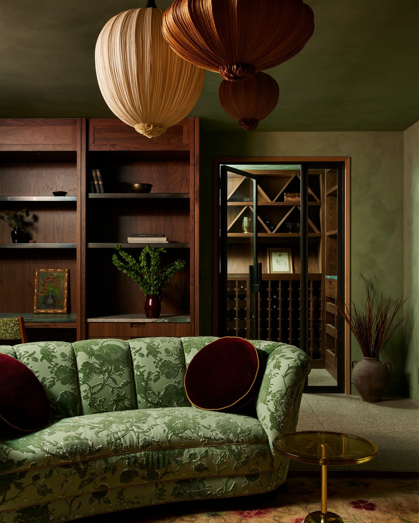 13. Envelop a Sitting Room in Deep Leaf Green
