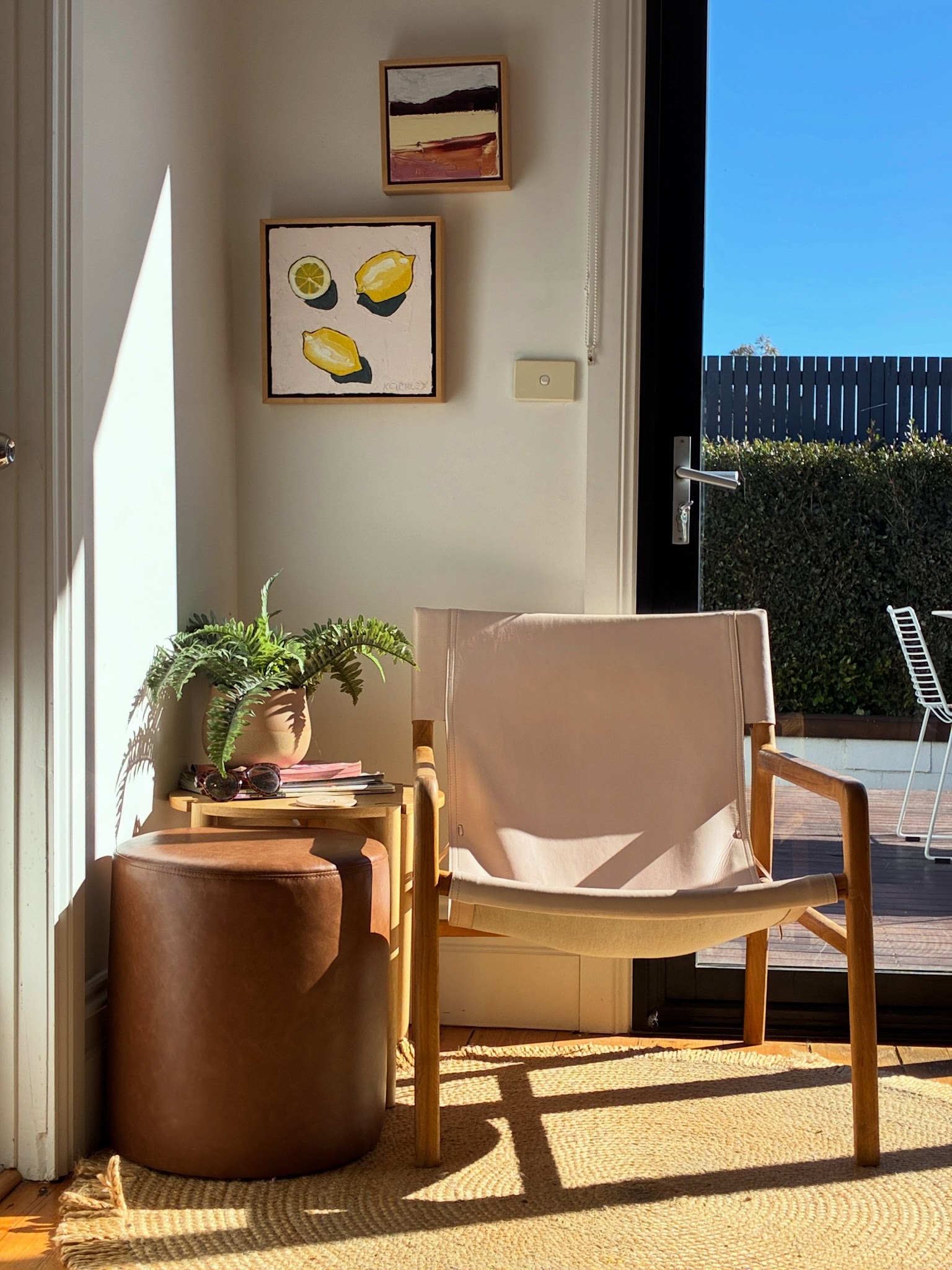17. Build a Sunny Seat With Leather and Canvas