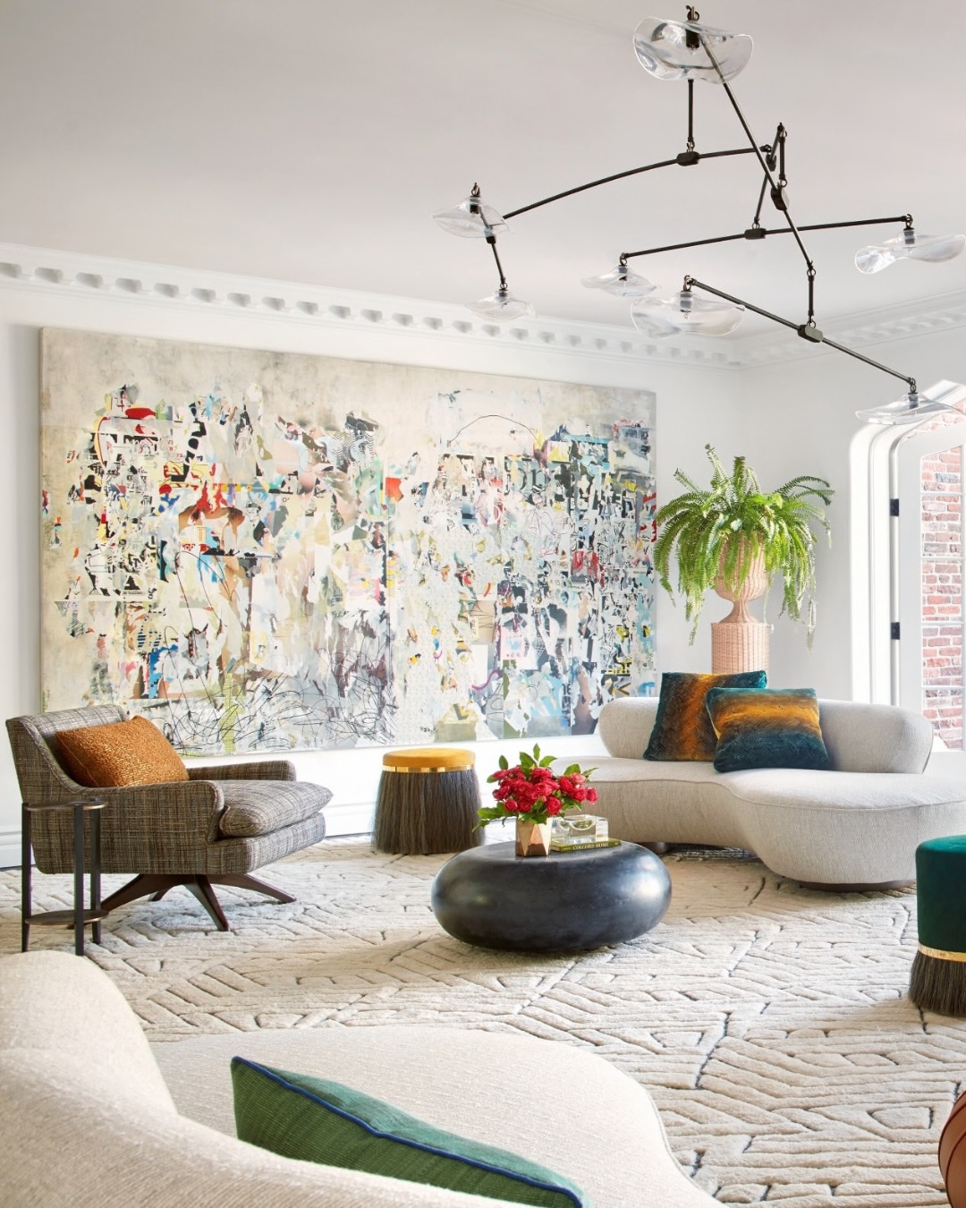 3. Let One Large Artwork Unite Different Shapes