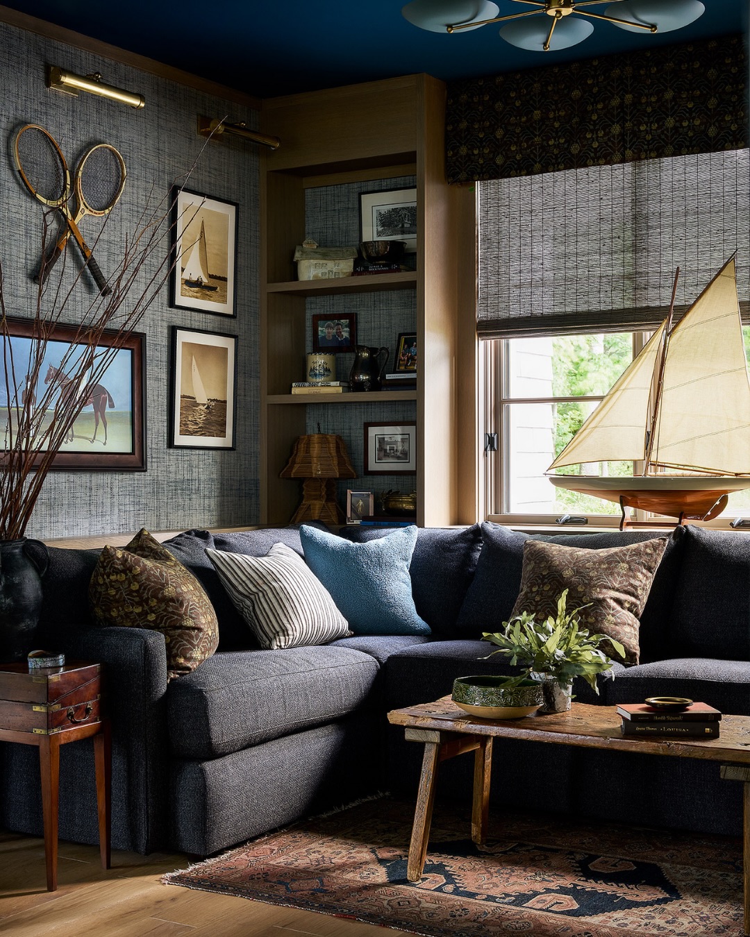 4. Display a Collection Above Everyday Seating