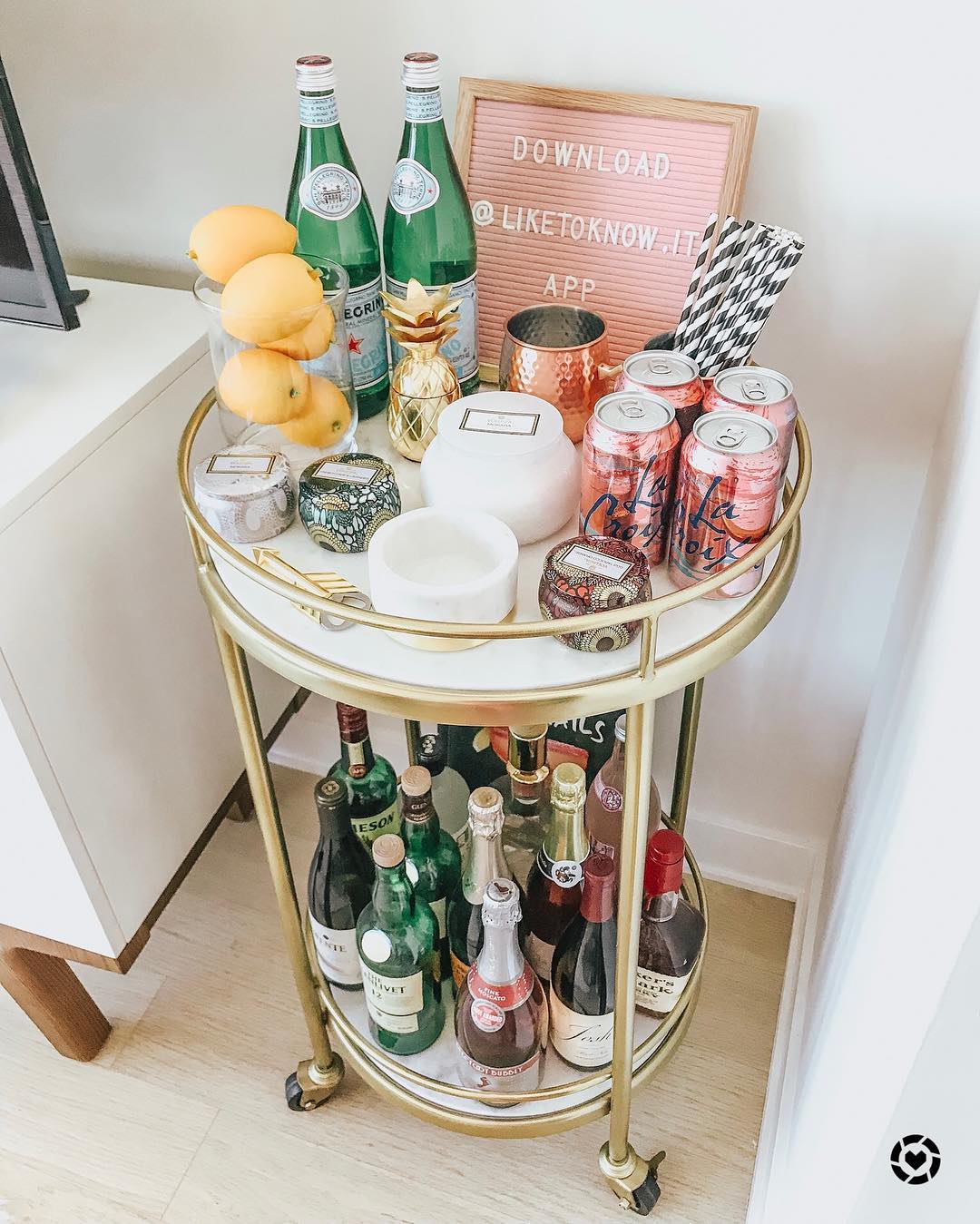 10. Park a Round Drinks Cart in the Gap