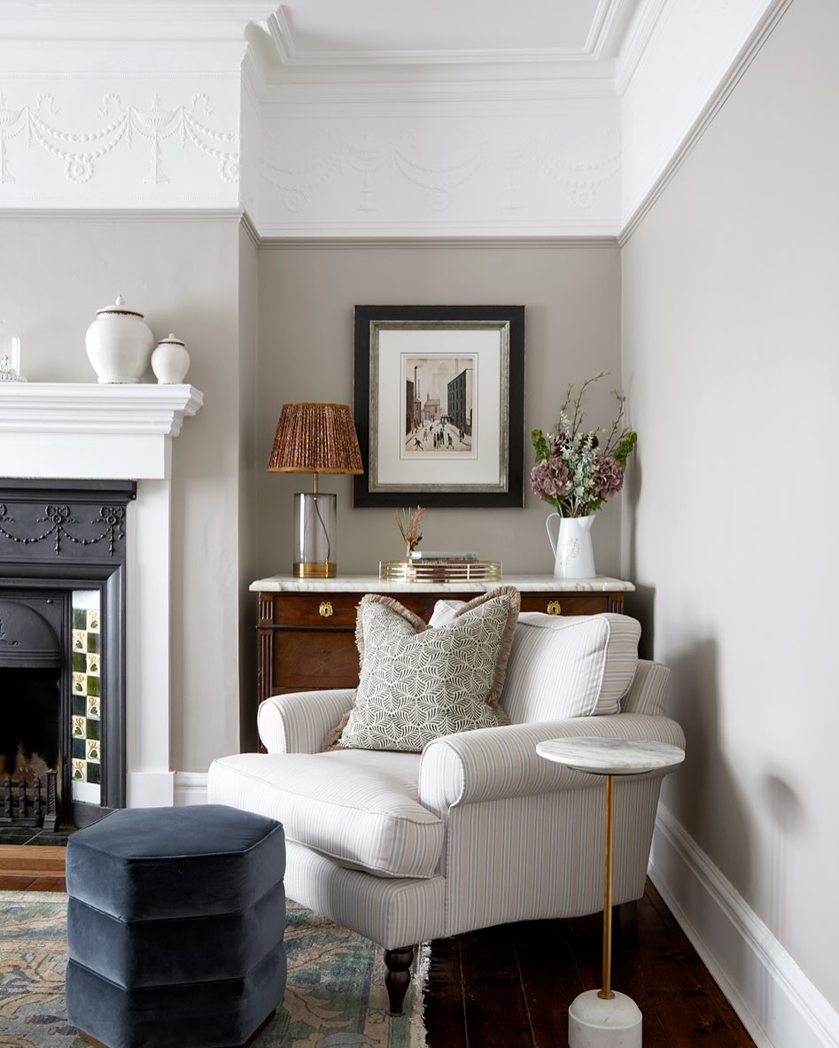 18. Place an Antique Chest Behind a Chair