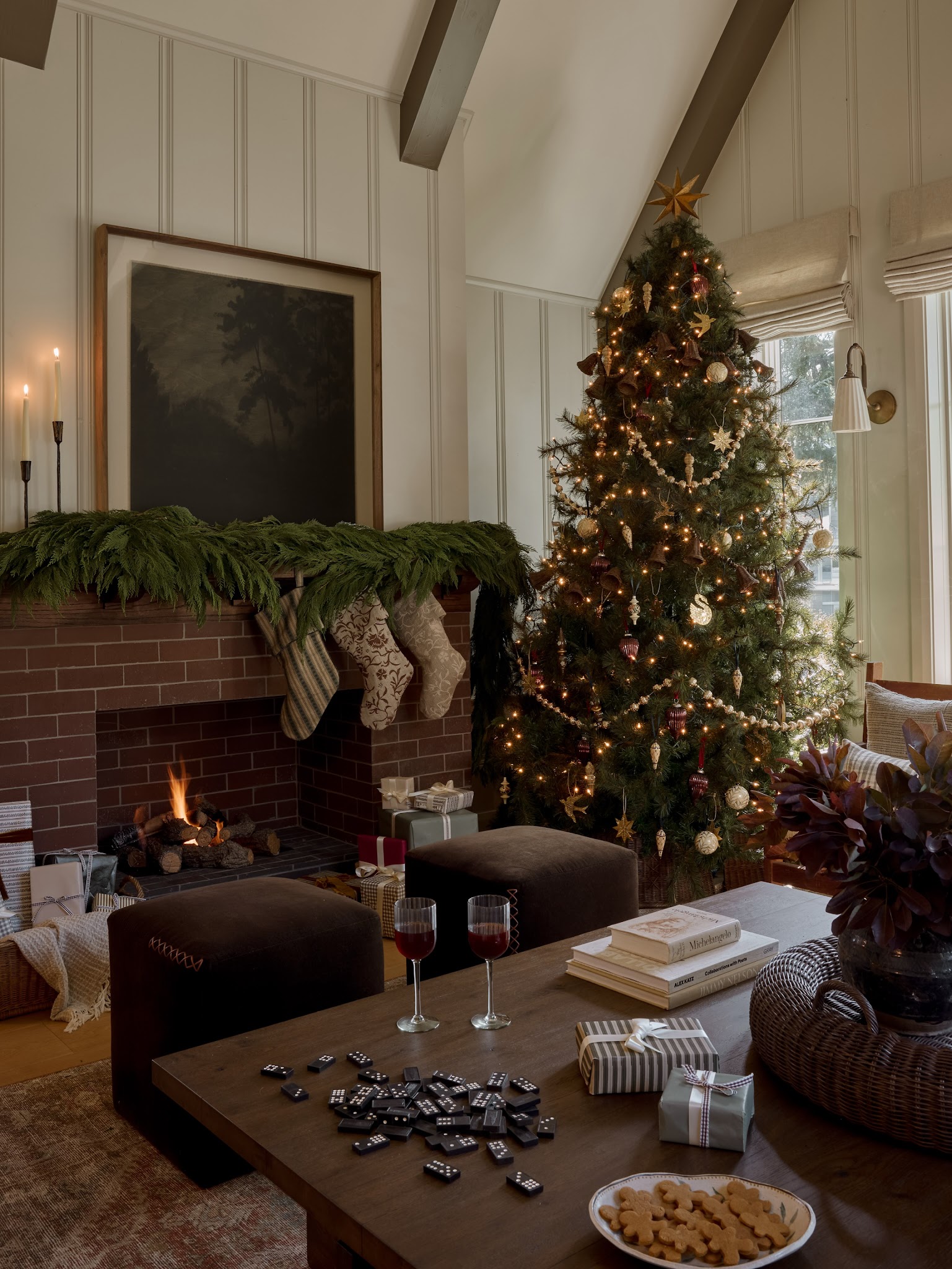 9. Echo the Room’s Colors in Seasonal Decorations
