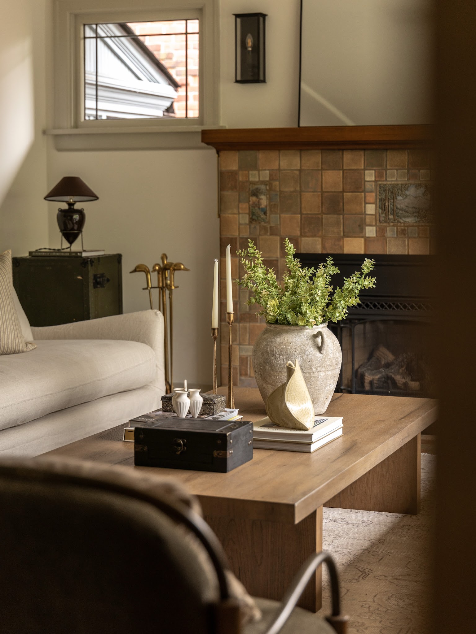 20. Carry Fireplace Tile Colors Into Small Accessories