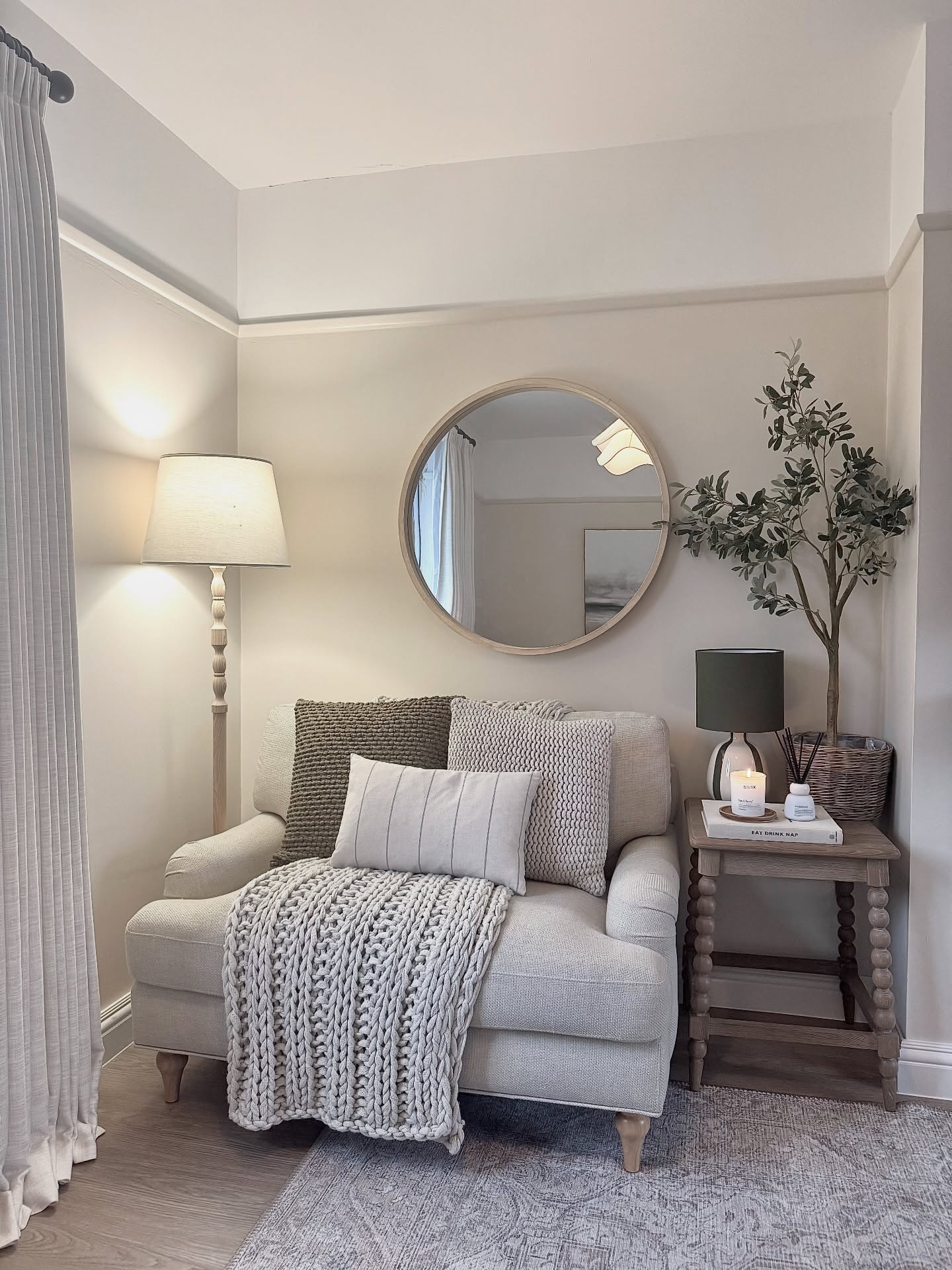 5. Repeat Turned Details in a Cozy Nook