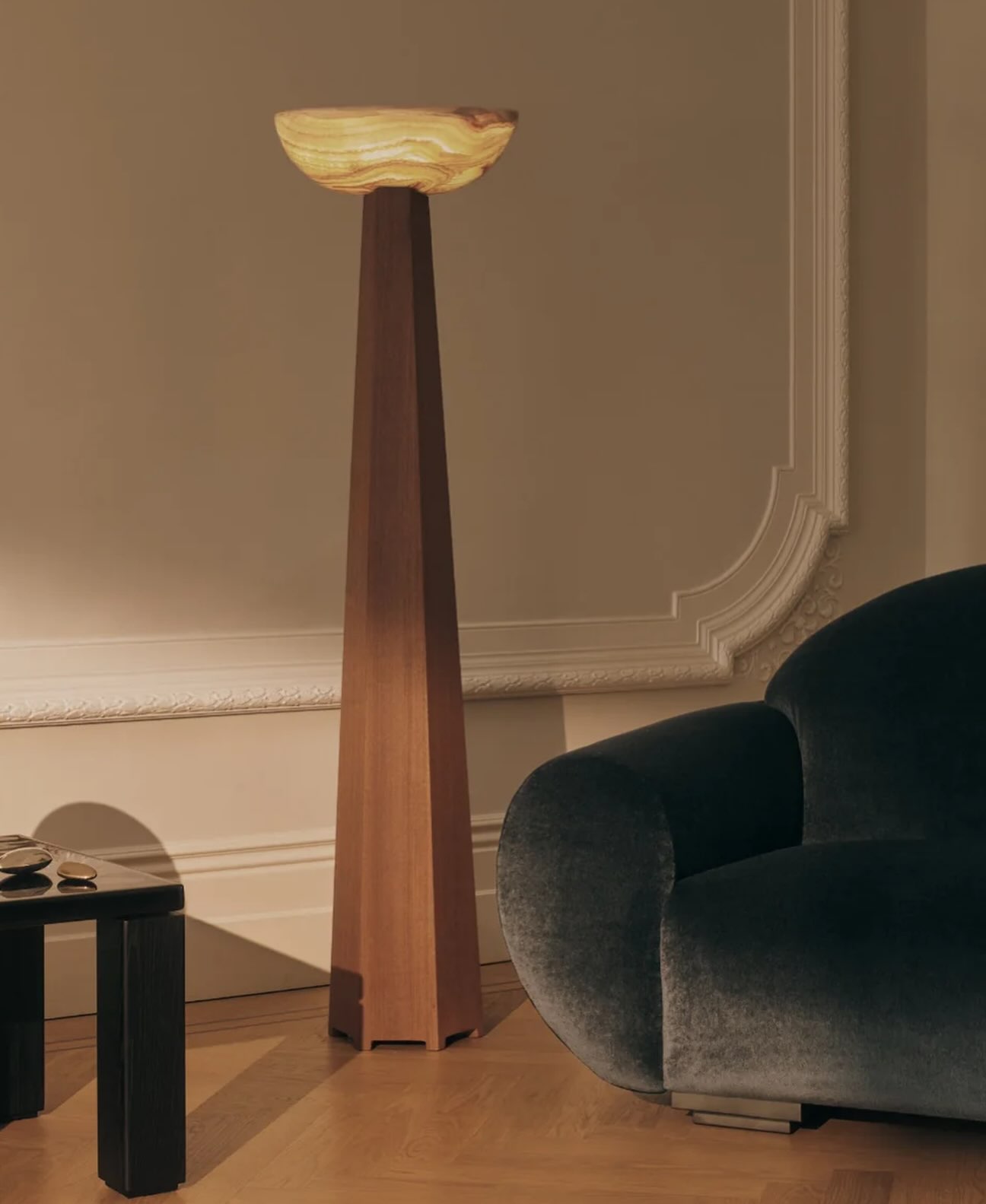 16. Choose a Sculptural Base with an Uplighting Bowl