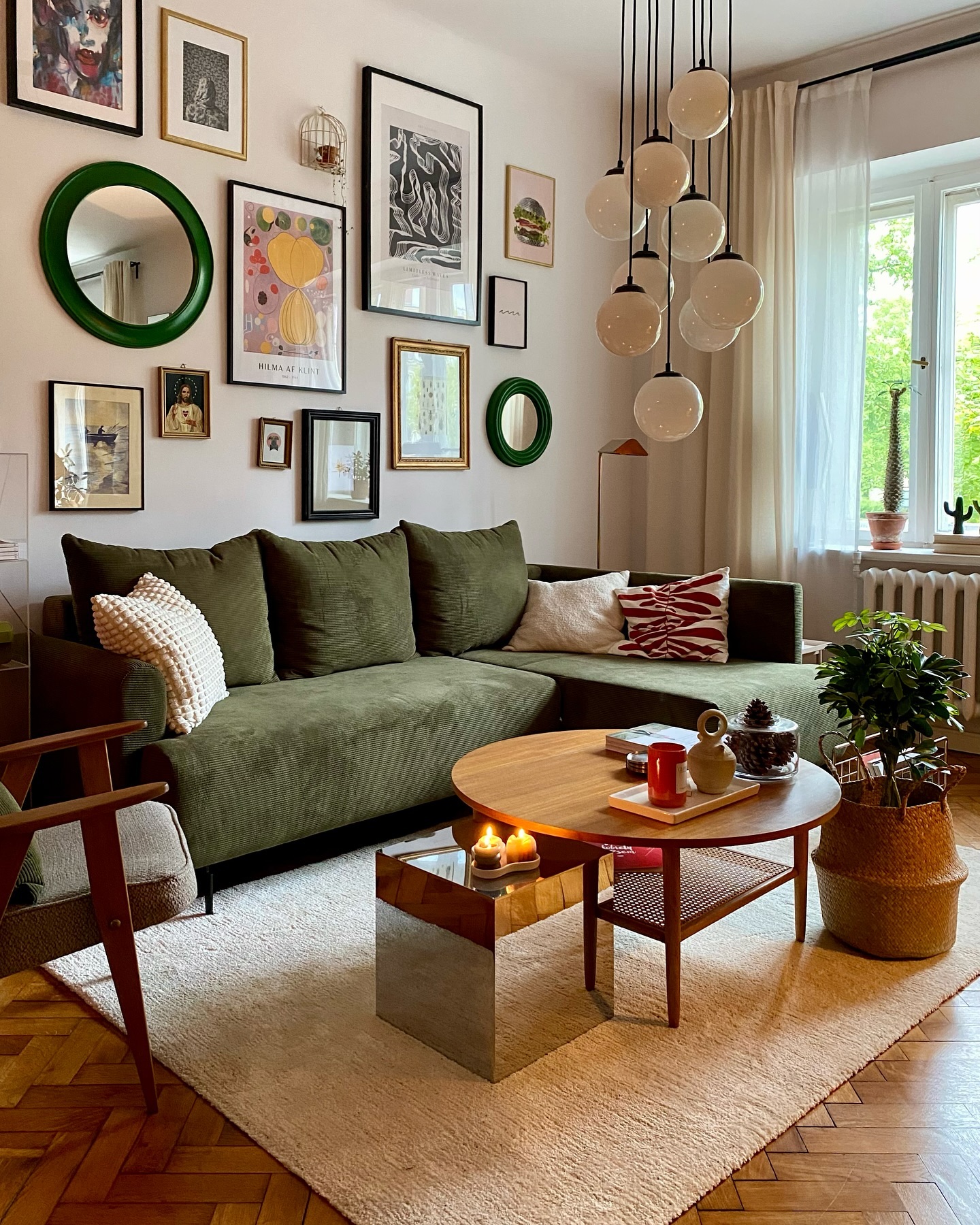 14. Echo Green Seating in a Gallery Wall