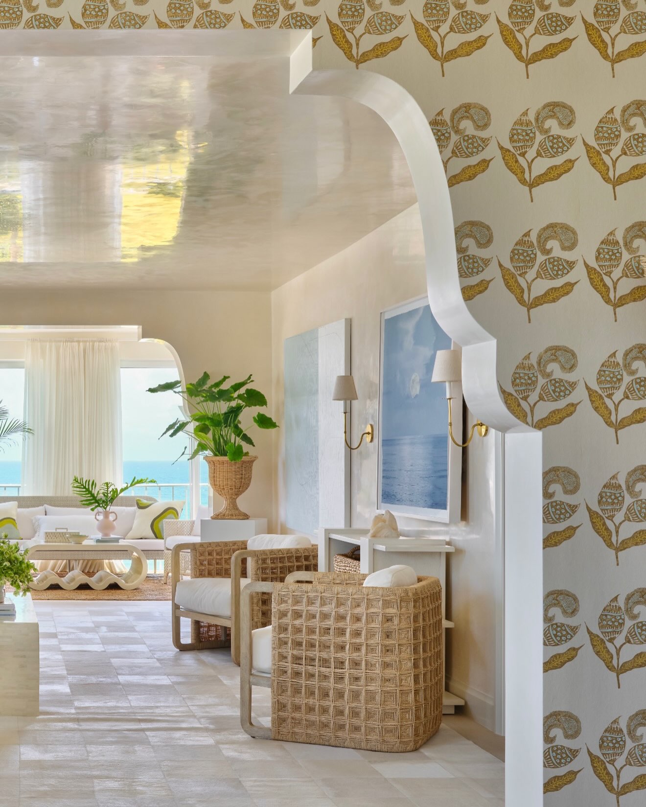 6. Add Quiet Shine With a Plaster Ceiling