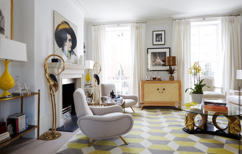 10. Let Art and a Geometric Rug Lead