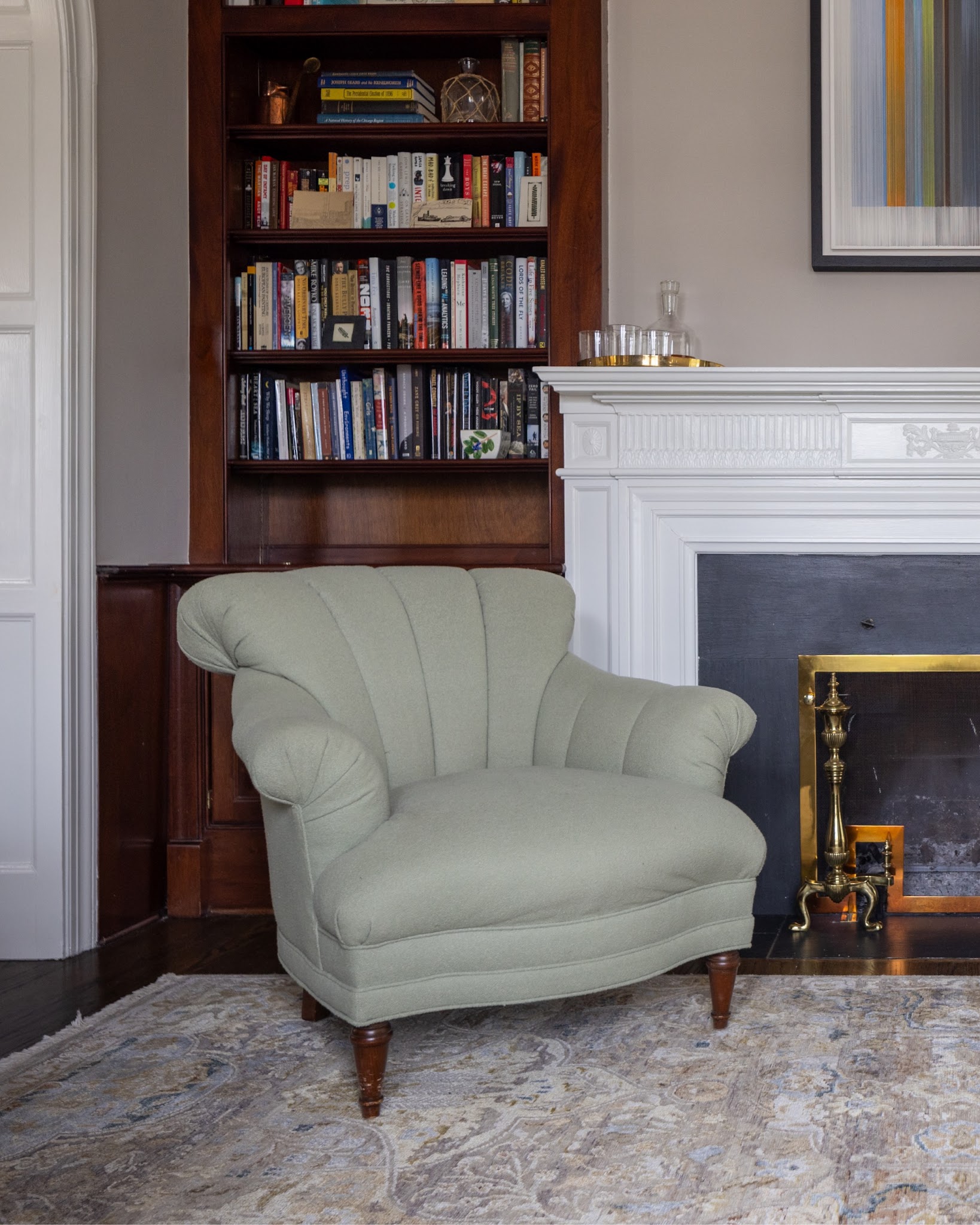 15. Add a Refined Fireside Reading Seat