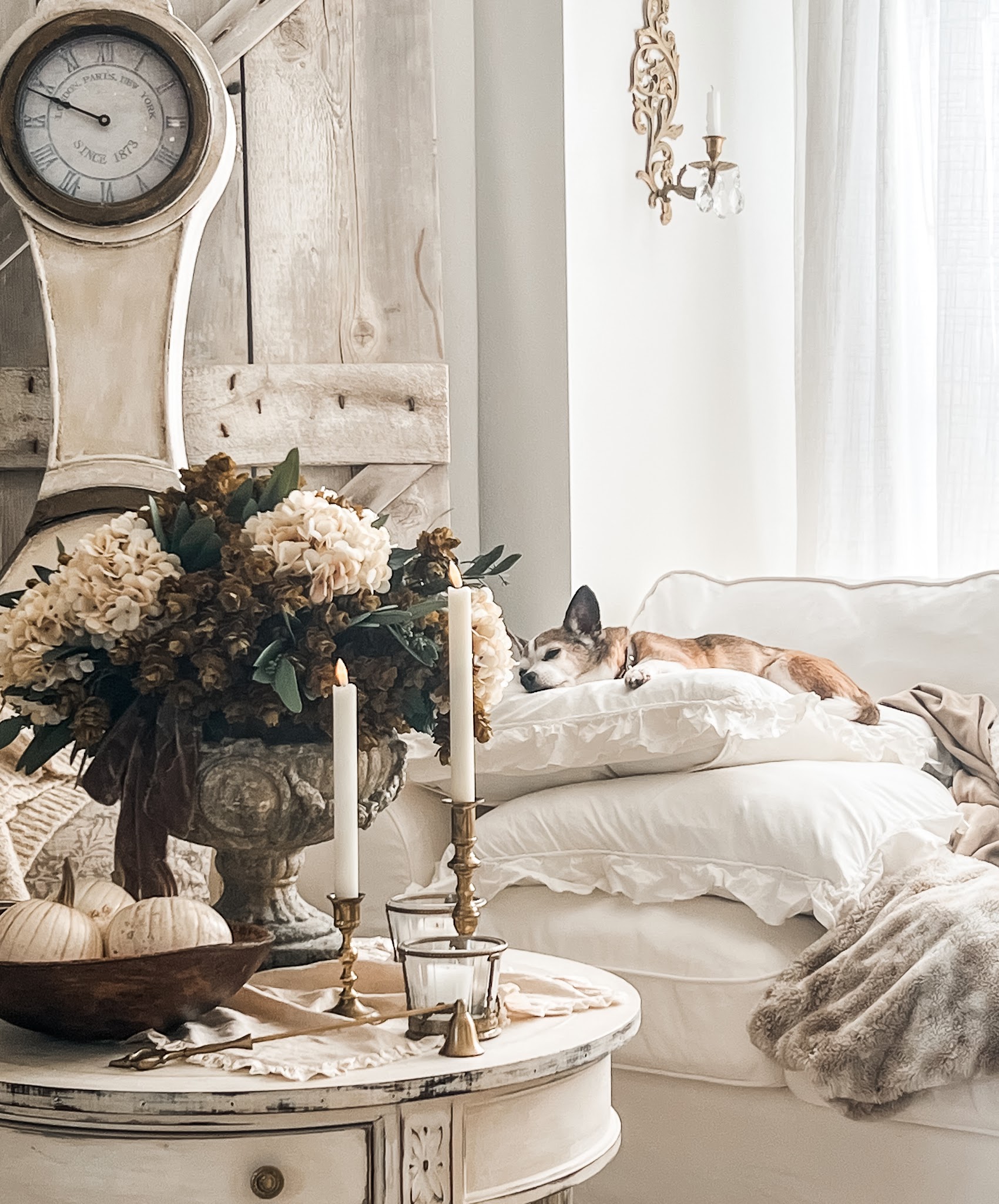 6. Make Cream Upholstery Feel Collected and Cozy