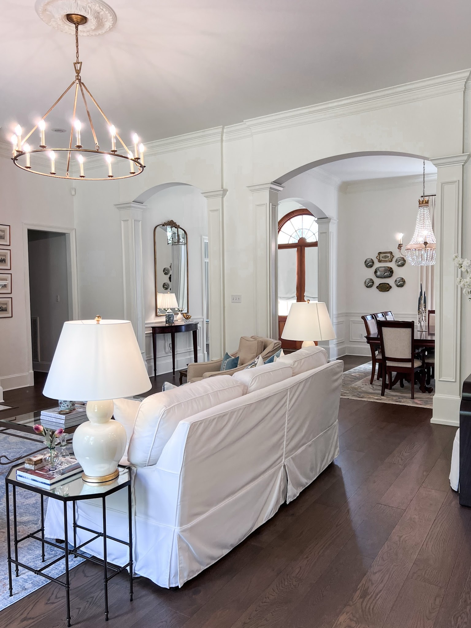 8. Soft Upholstery Framed by Elegant Arches