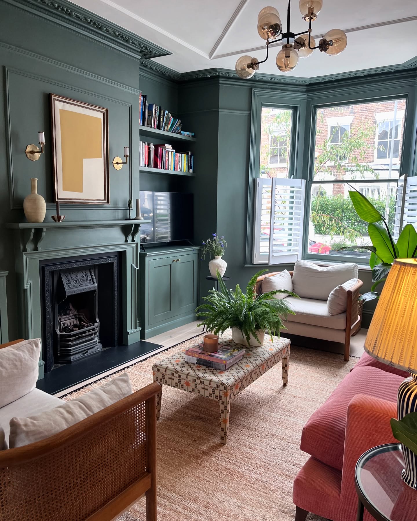 2. Carry Deep Green Across Walls and Trim